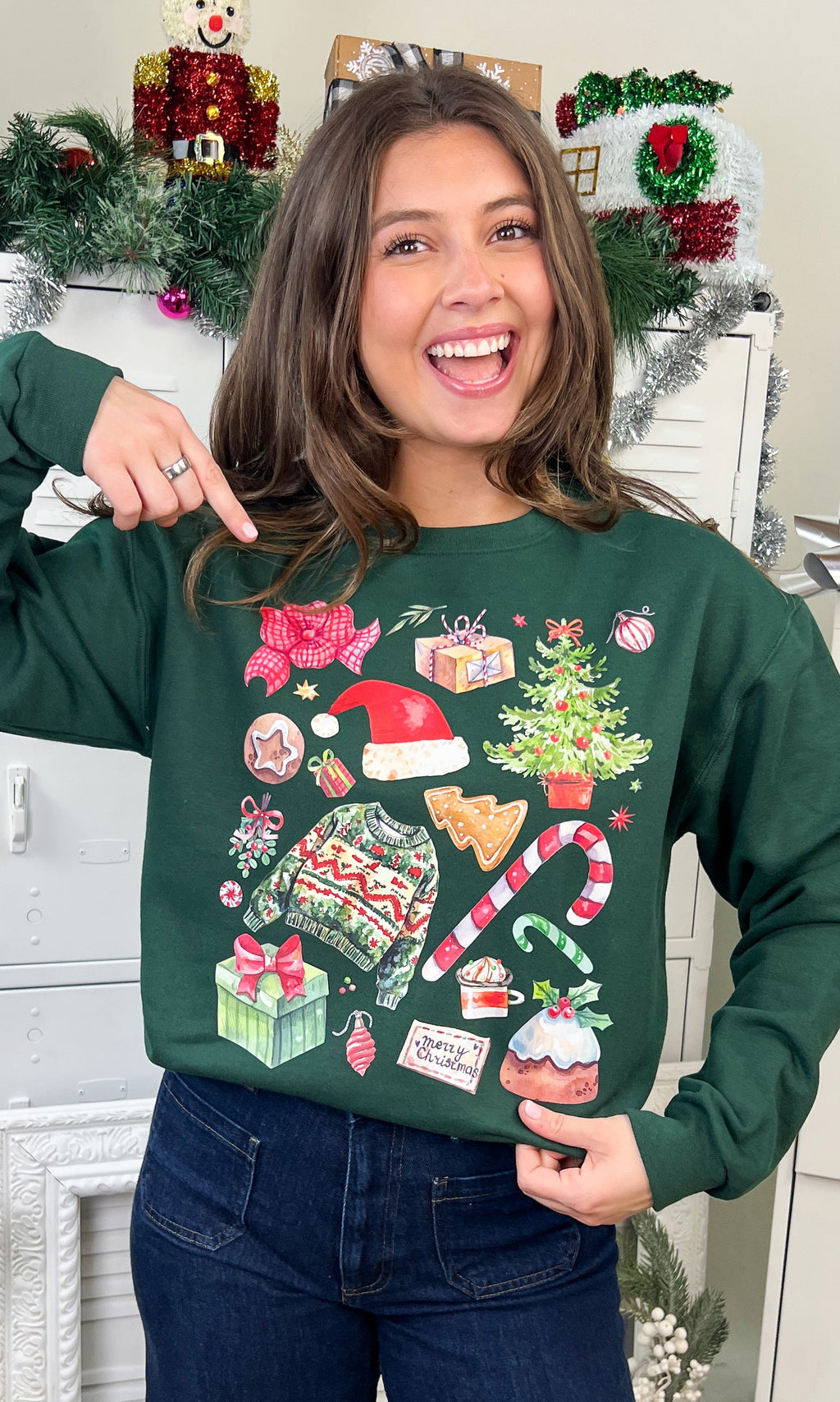 Christmas Collage Graphic Sweatshirt