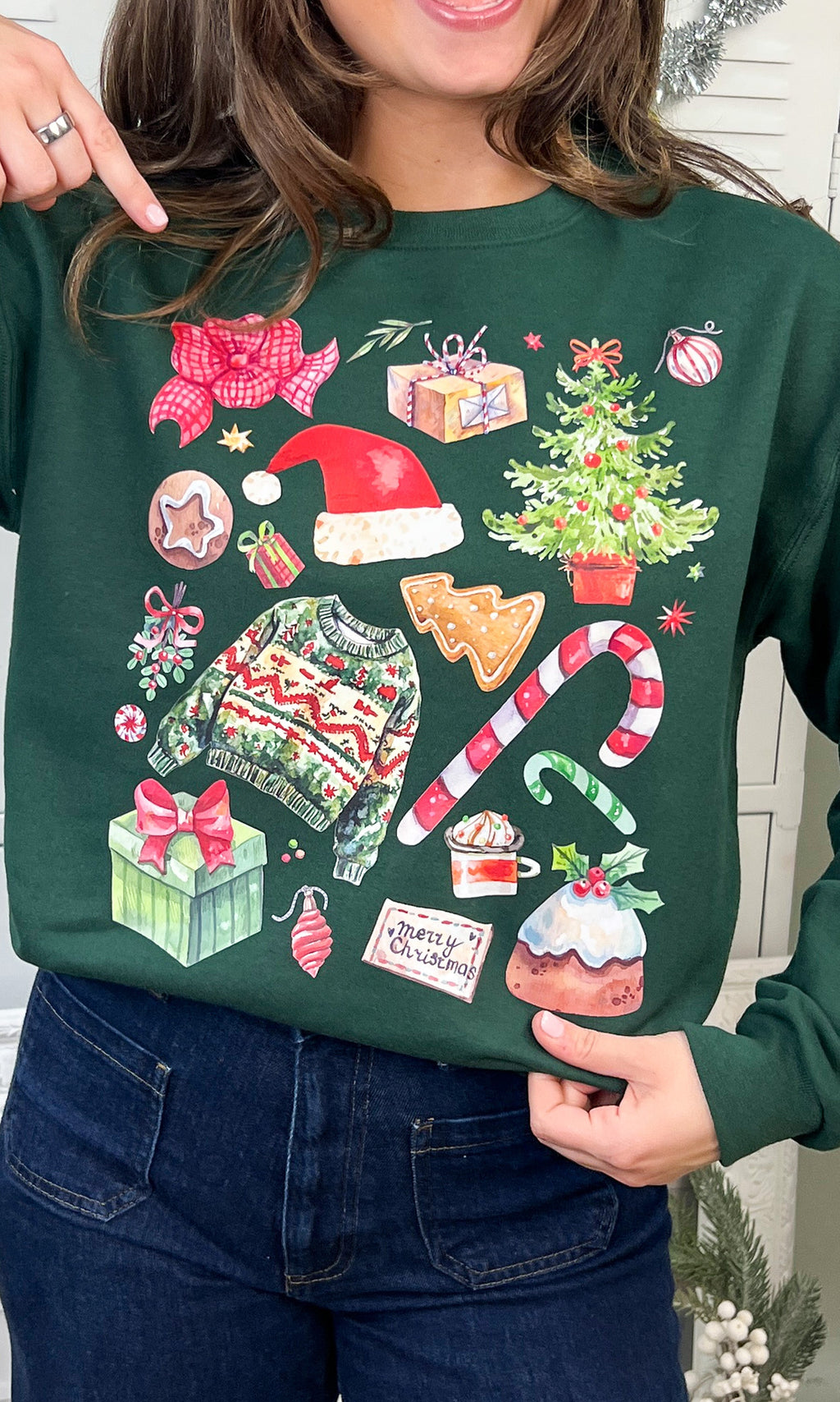 Christmas Collage Graphic Sweatshirt