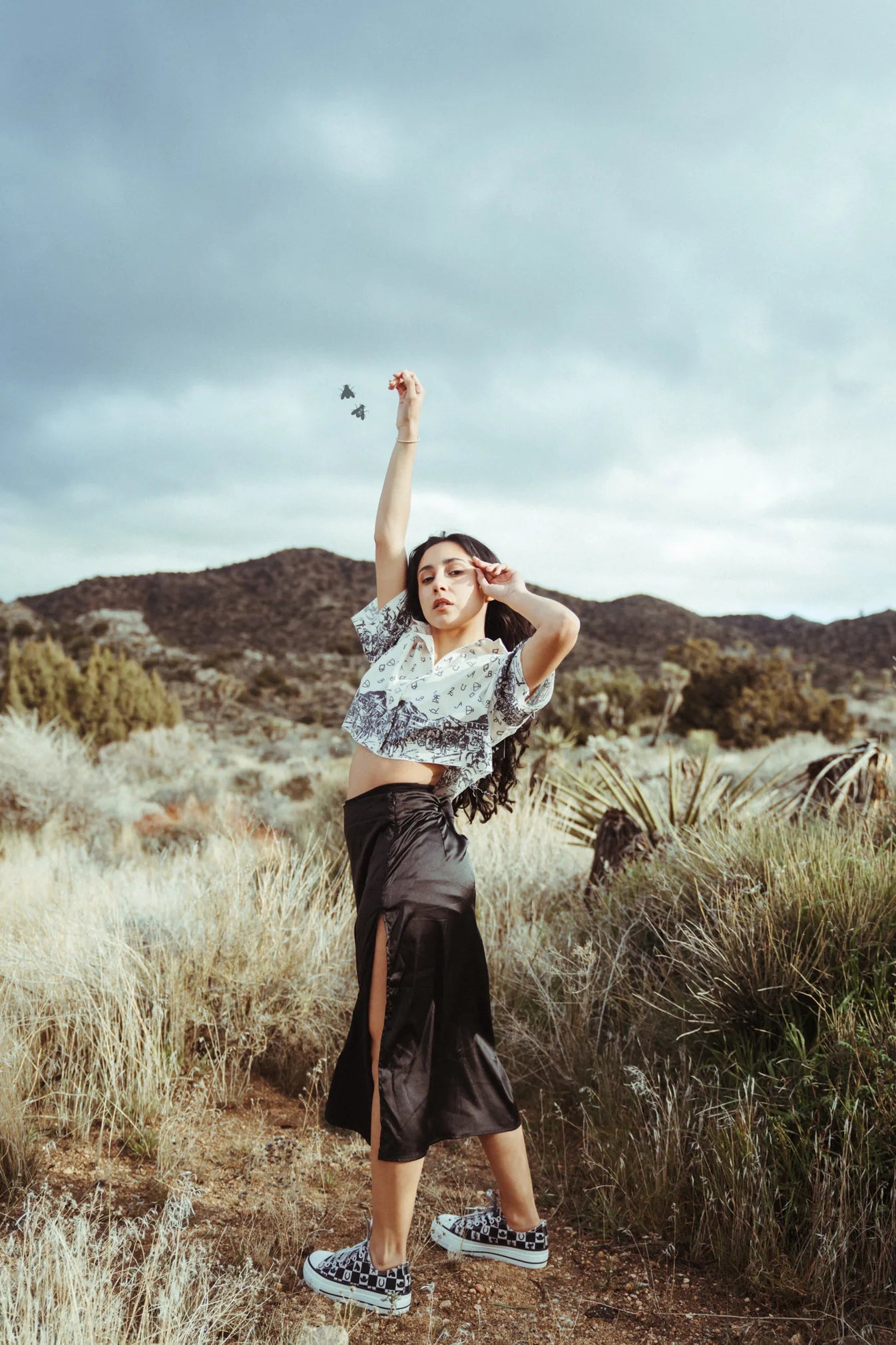 Slitastic skirt