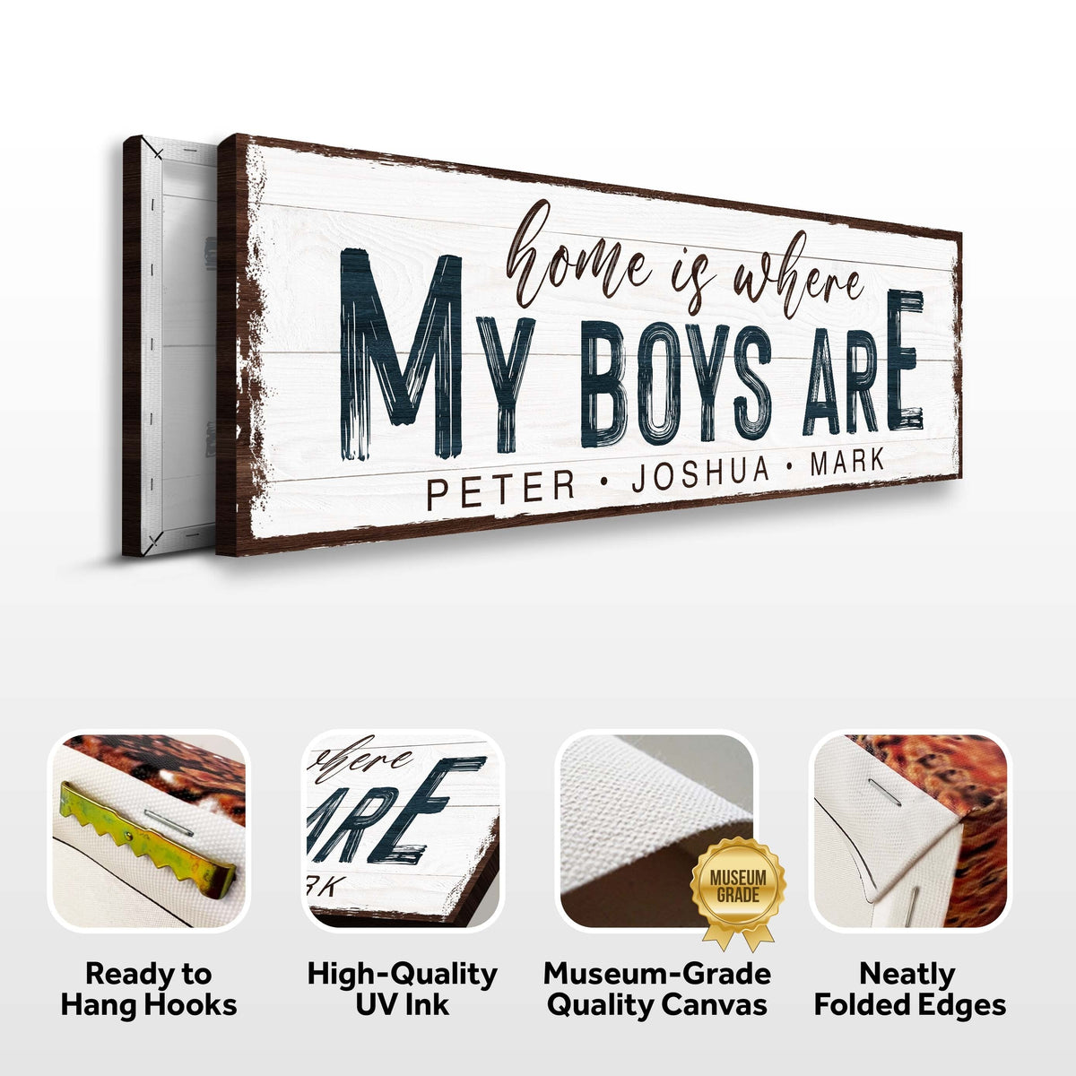 Home Is Where My Boys Are Sign
