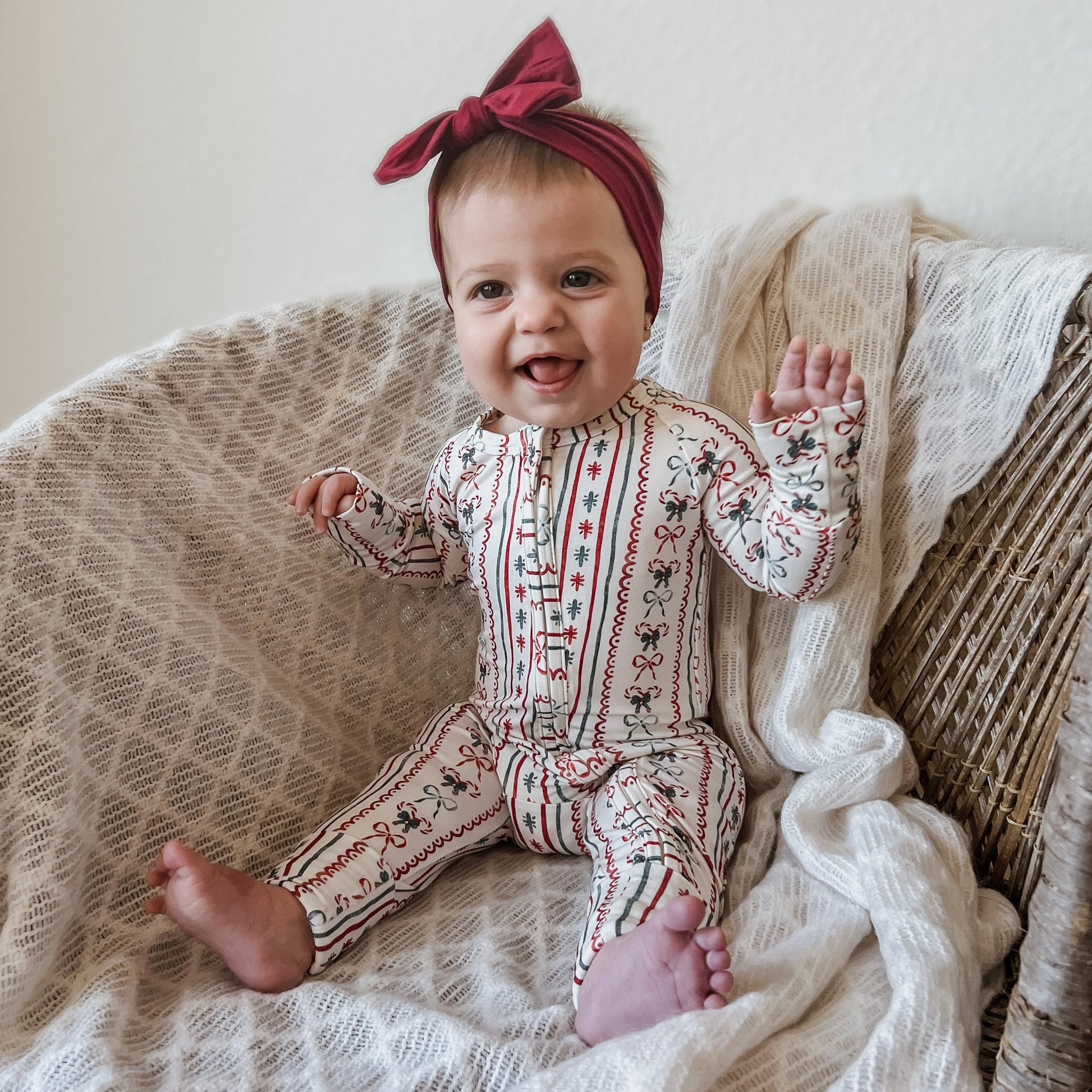 Candy Cane Lane Bamboo Christmas Pajamas - Zippy