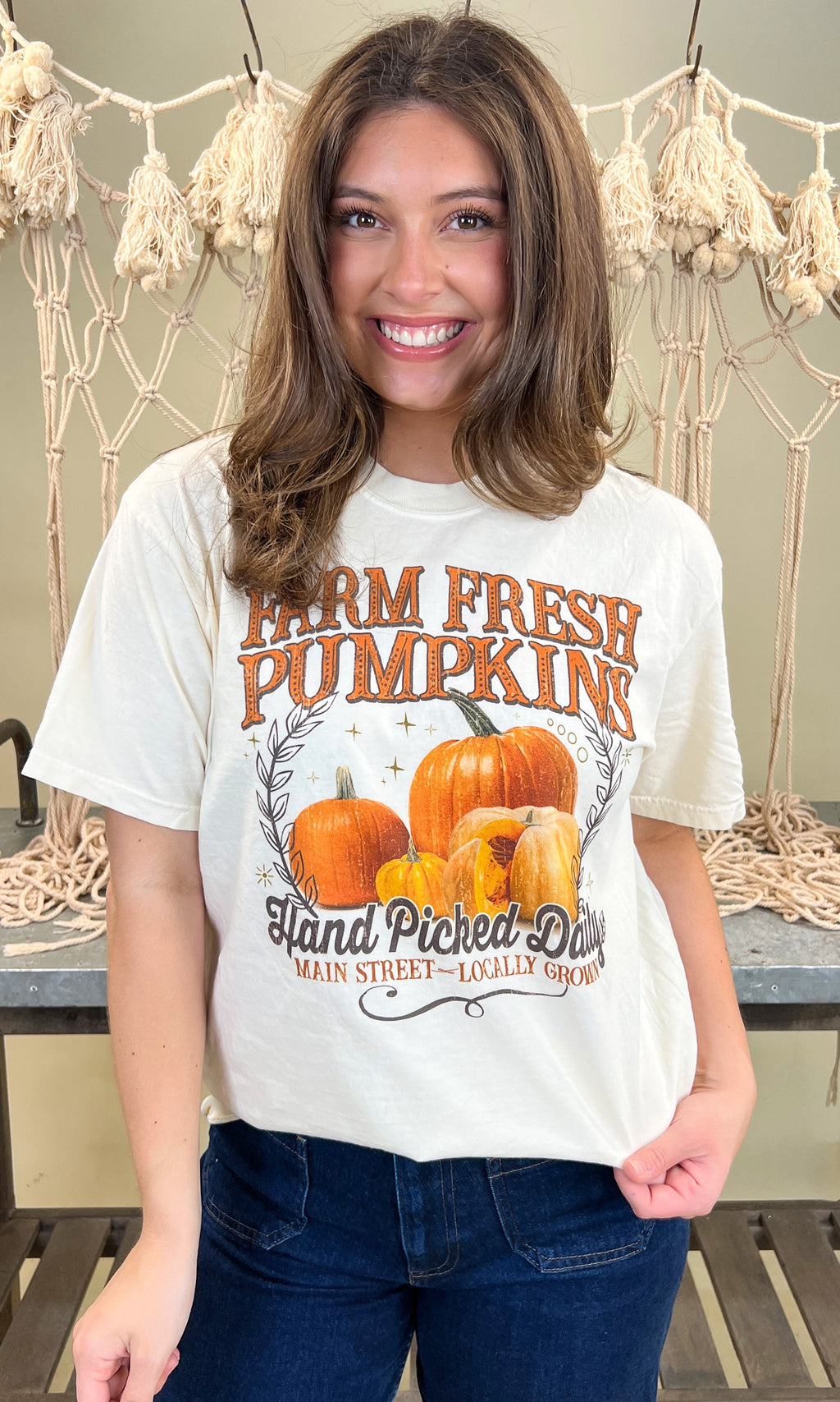 Farm Fresh Pumpkins Fall Graphic T-Shirt
