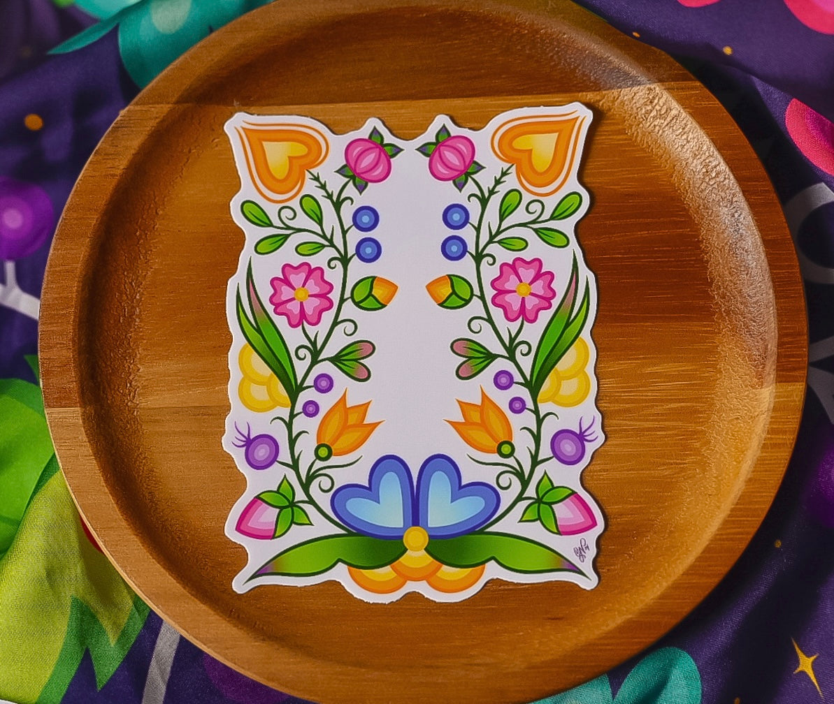 Water Flower Pattern Sticker