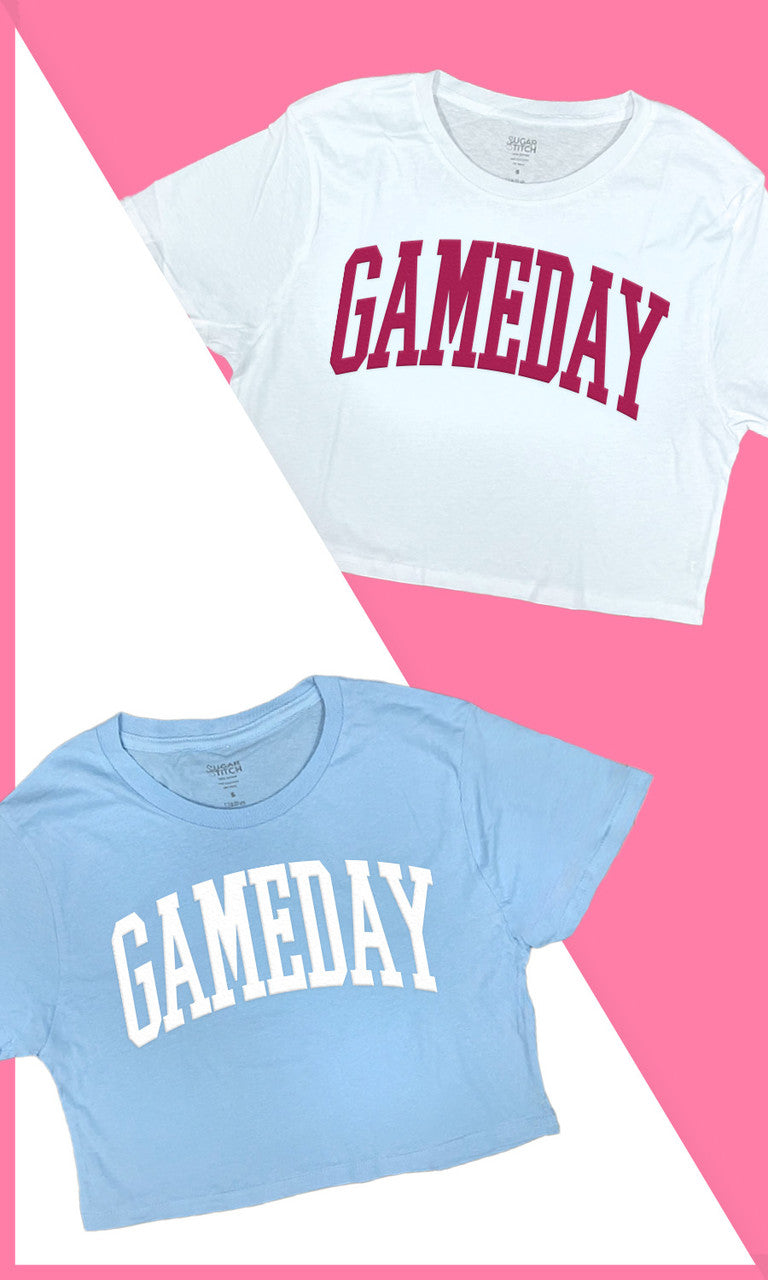 Game Day Flock Graphic Crop Top