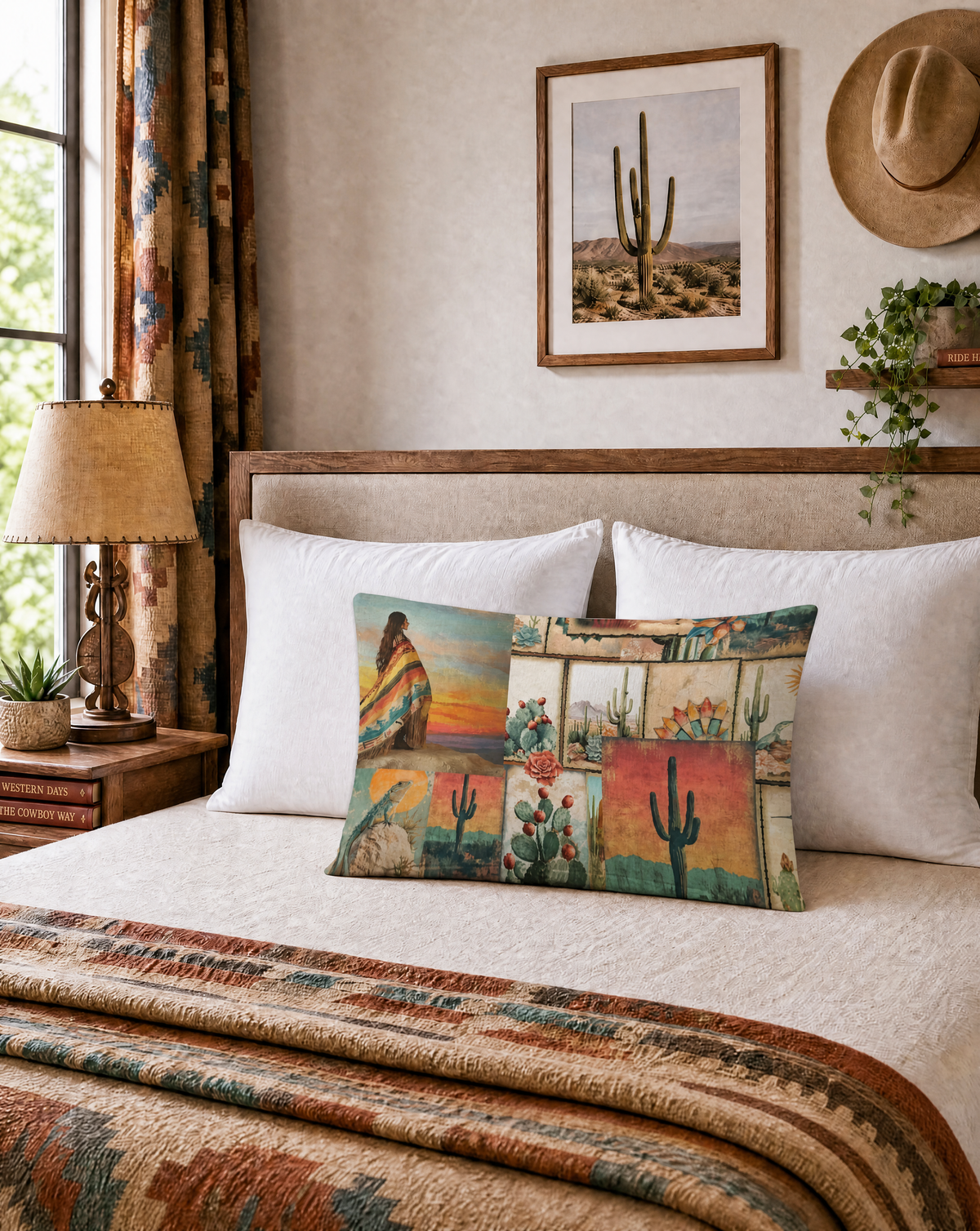 Baha Ranch Pictures of the Southwest Queen Size Pillow Case Made in America