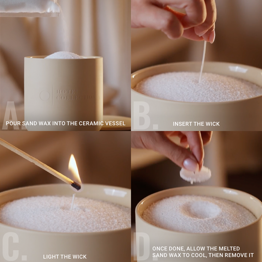 Petite Ceramic Sand Wax Set