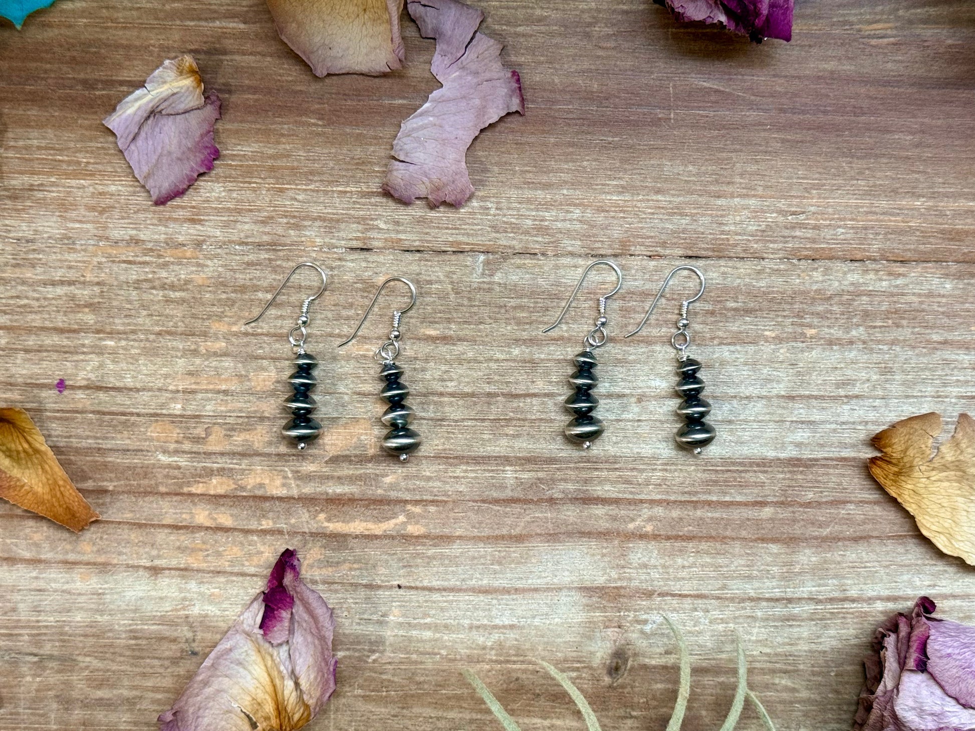Sterling Silver Saucer Pearl Dangle Earrings – Handmade by Colby Ogg & Addalie Ogg – USA Made