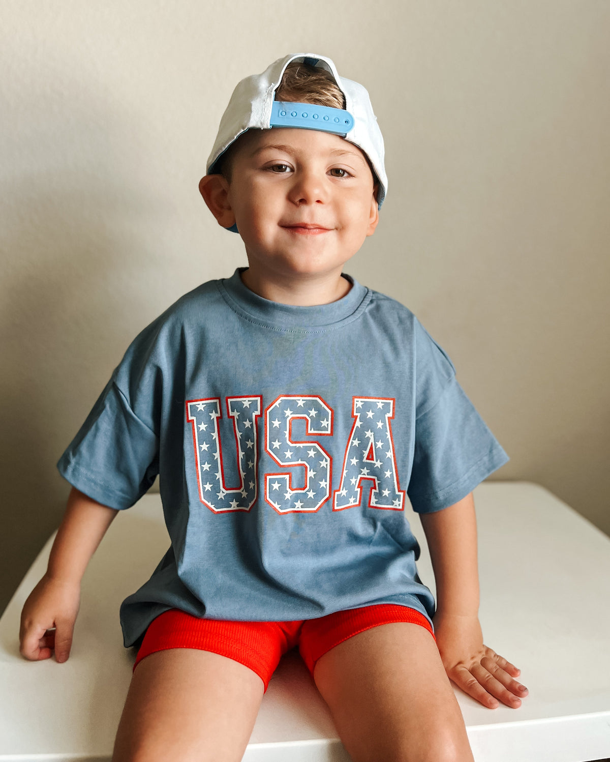 USA Stars Oversized Tee