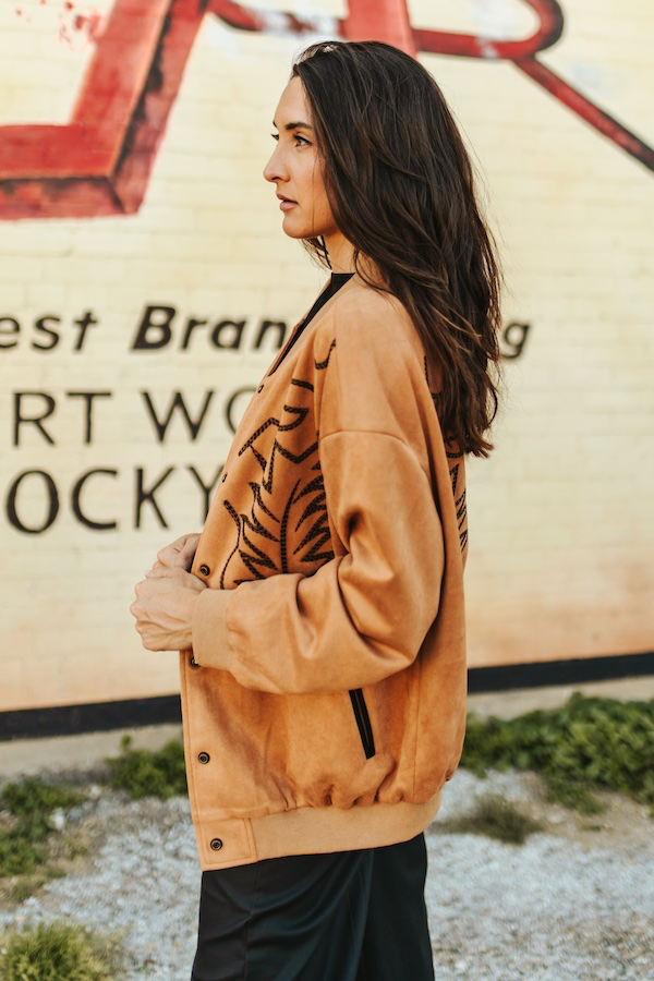 CAMEL SUEDE BOOT STICH BOMBER