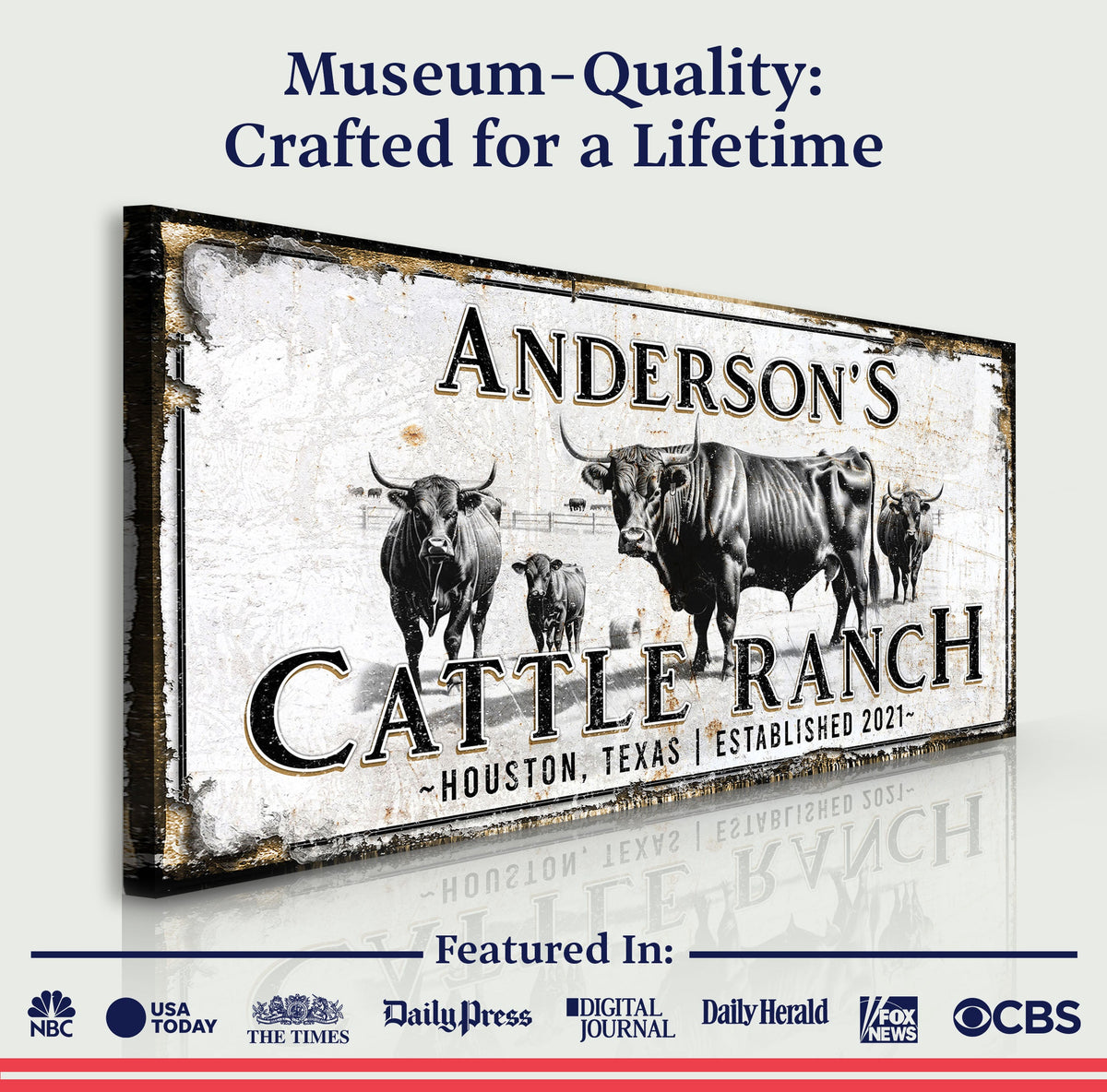 Personalized Cattle Sign