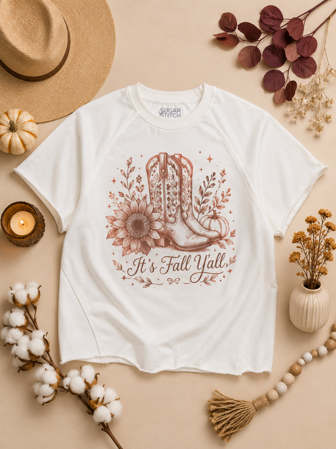 It's Fall Y'all Boots Graphic Edgy Shirt