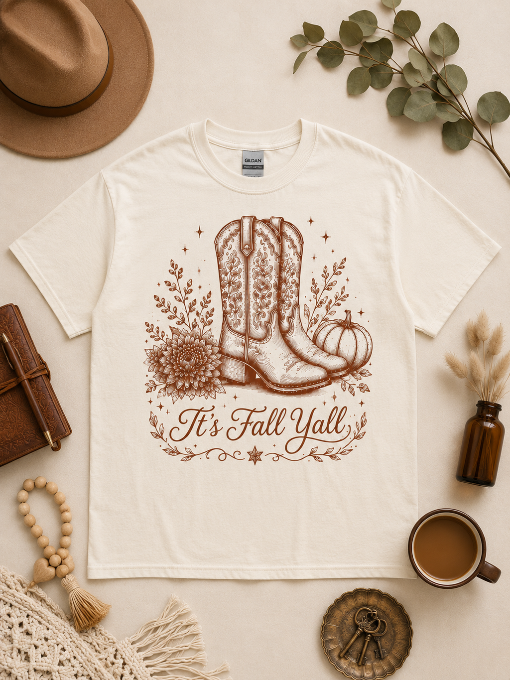 It's Fall Y'all Boots Graphic T-Shirt