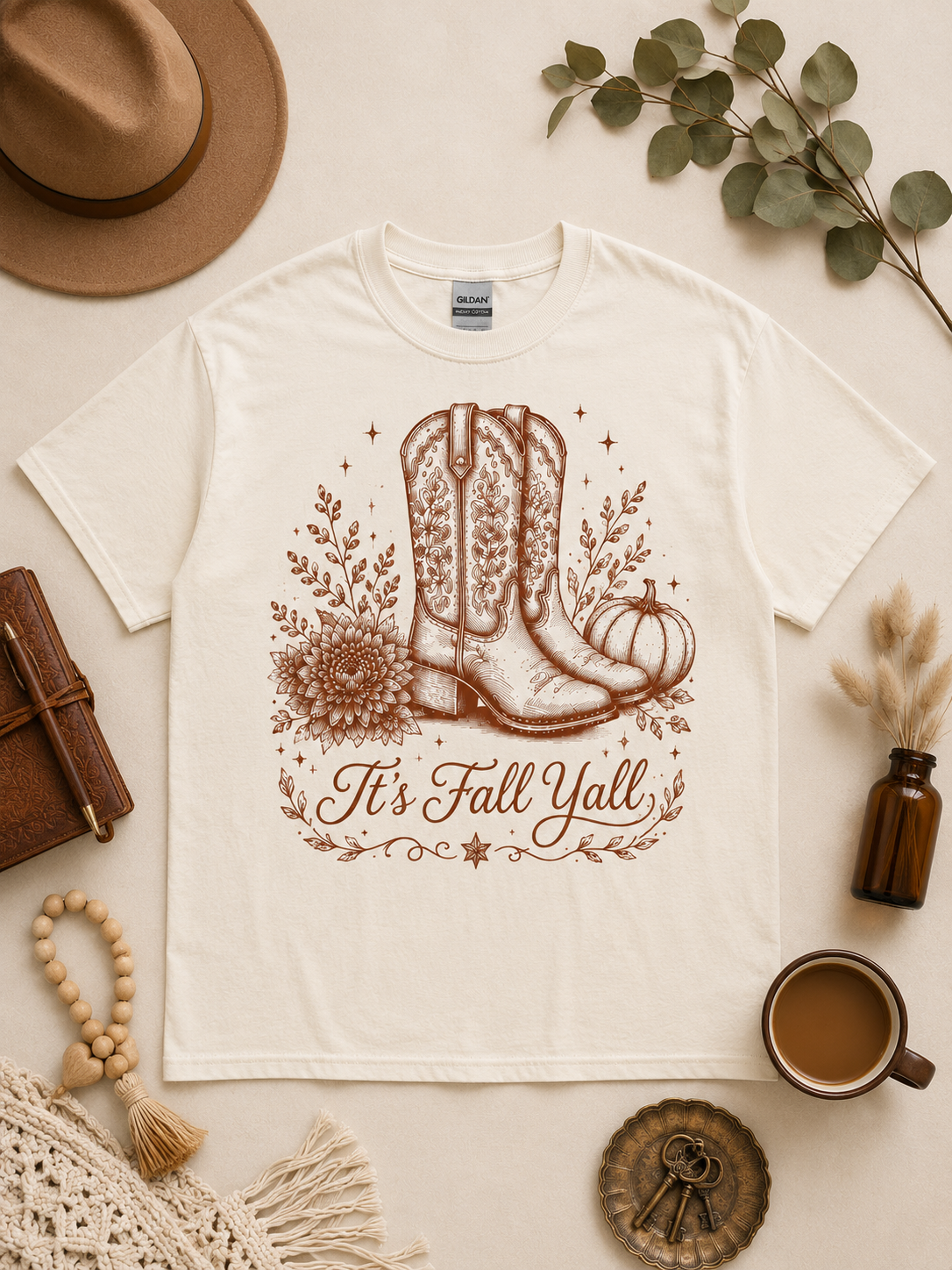 It's Fall Y'all Boots Graphic T-Shirt