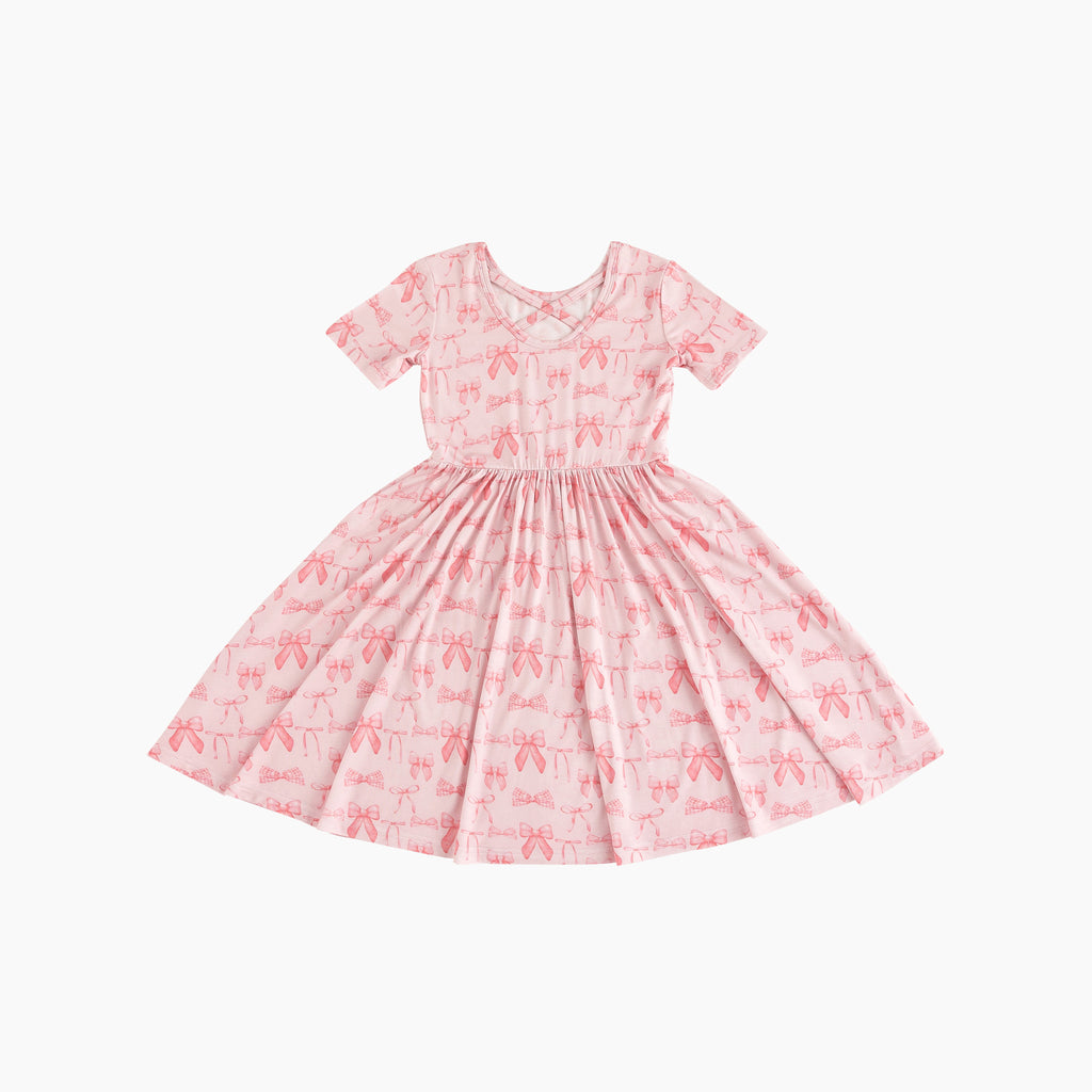 Pink Bows (Twirl Dress)