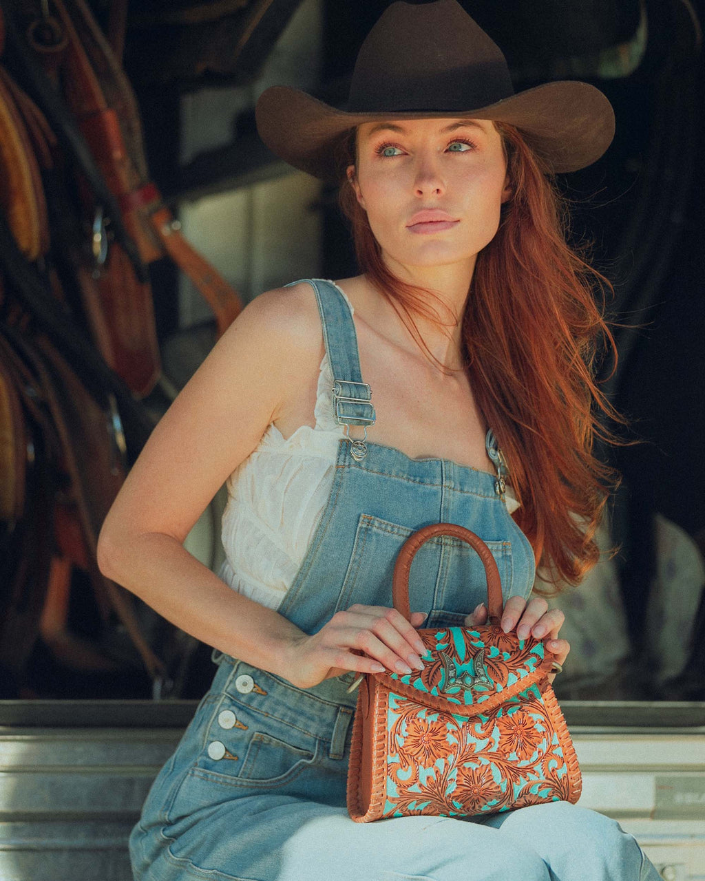 Loyal West Leon Mini Handle Purse - Whiskey & Water