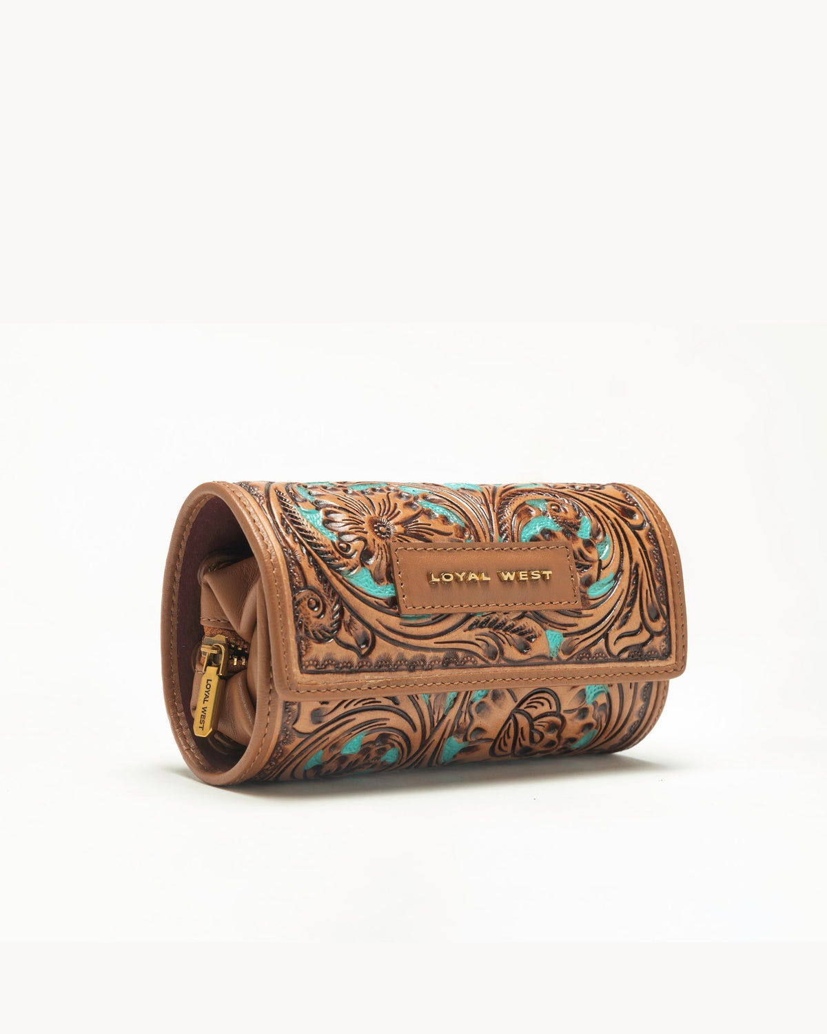 Loyal West Canyon Jewellery Case Handtooled Leather - Whiskey & Water