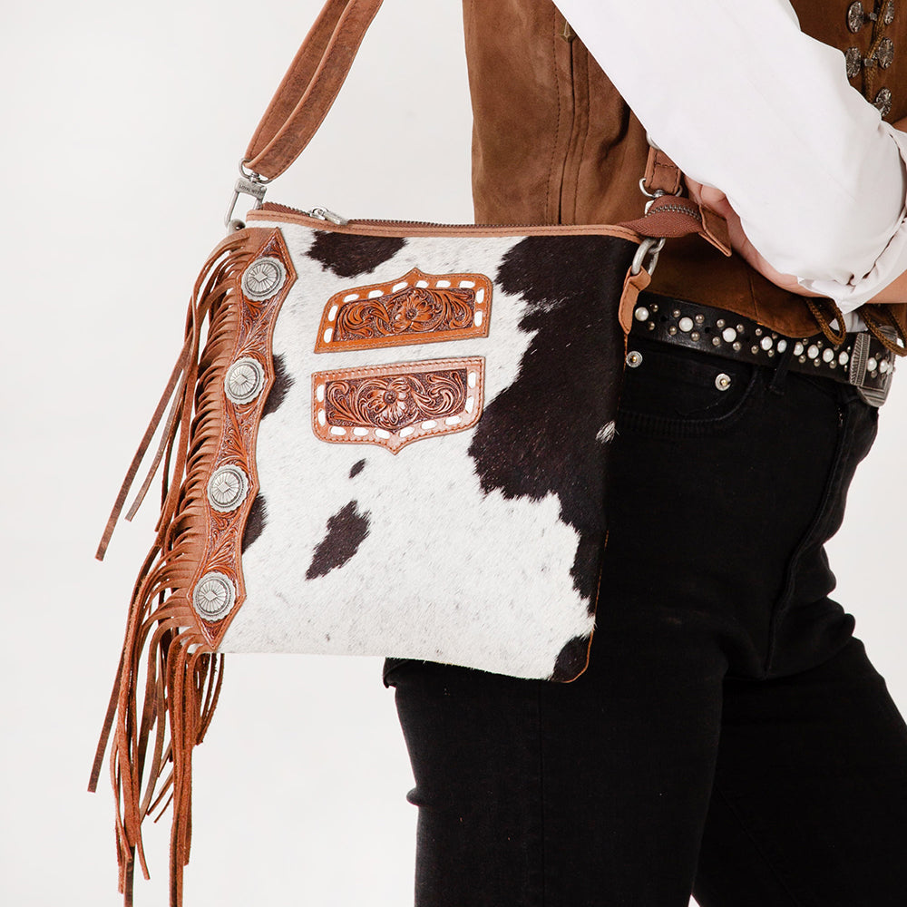 Loyal West Ranch Queen Cowhide Tassle-Bag