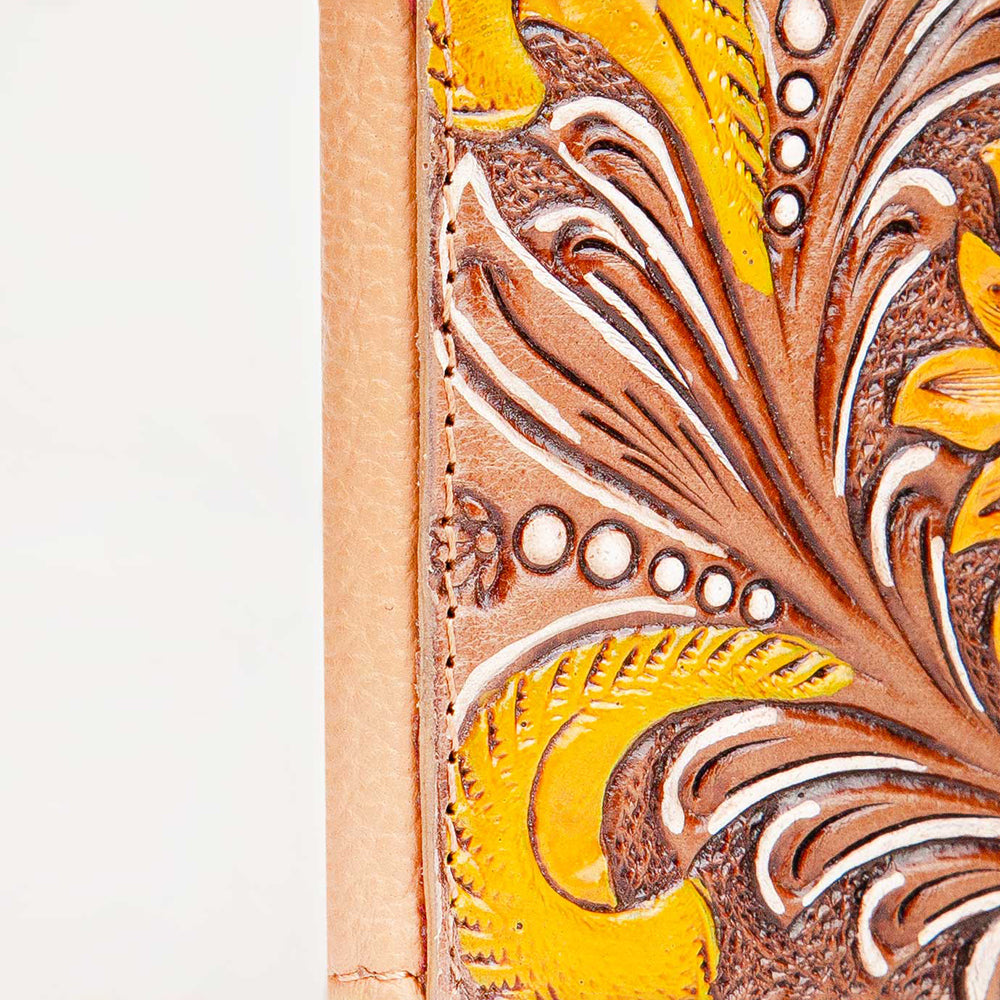 Loyal West Blossom Card Holder for Women with handtooled leather for everyday use
