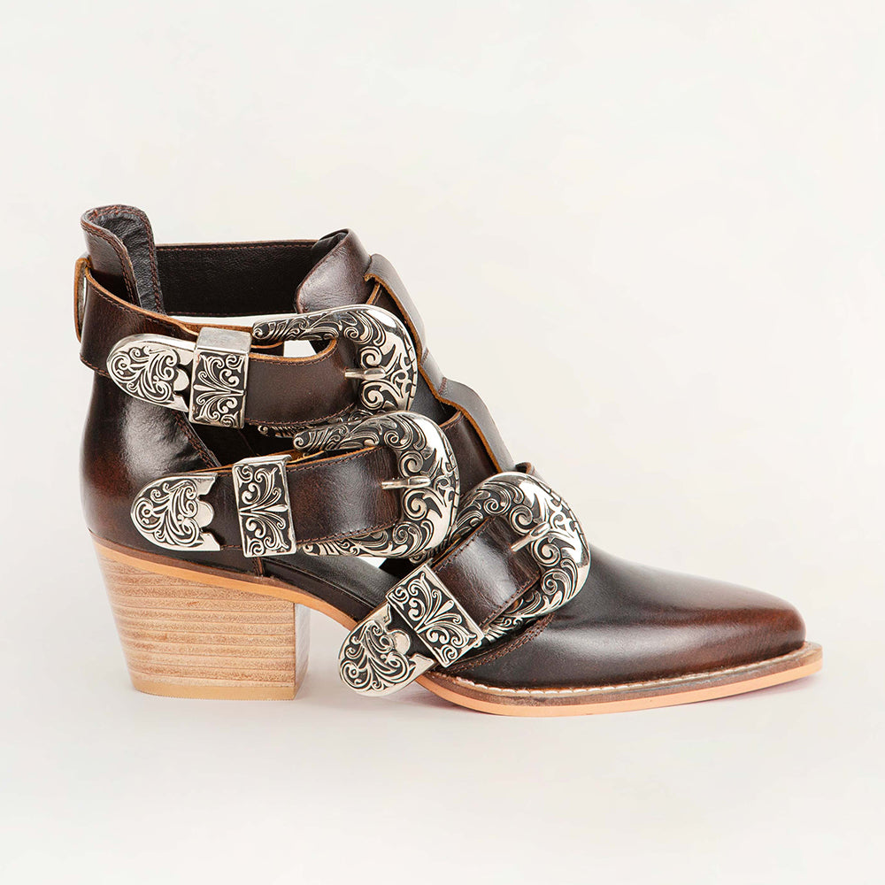 Loyal West Rodeo Ankle Bootie In Calfskin