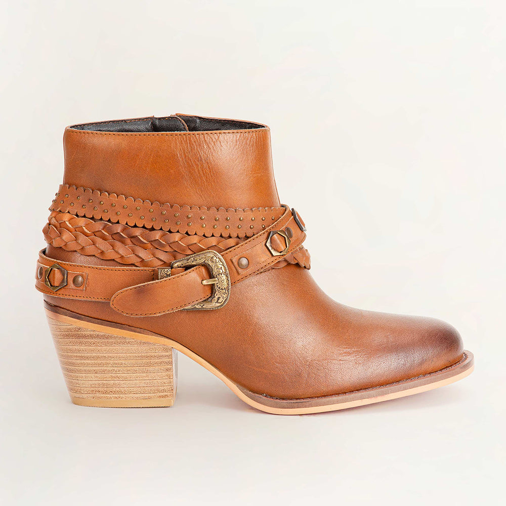 Loyal West Marlene Ankle Booties In Calfskin