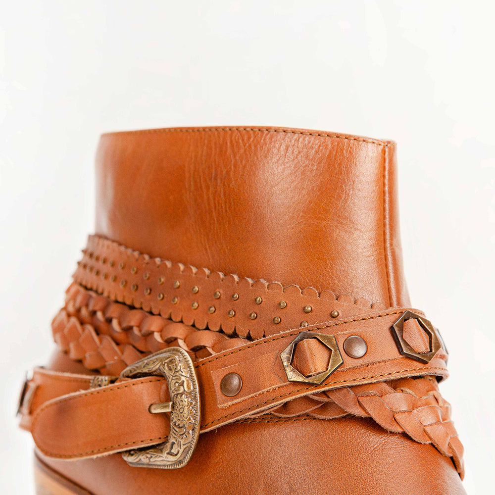 Loyal West Marlene Ankle Booties In Calfskin