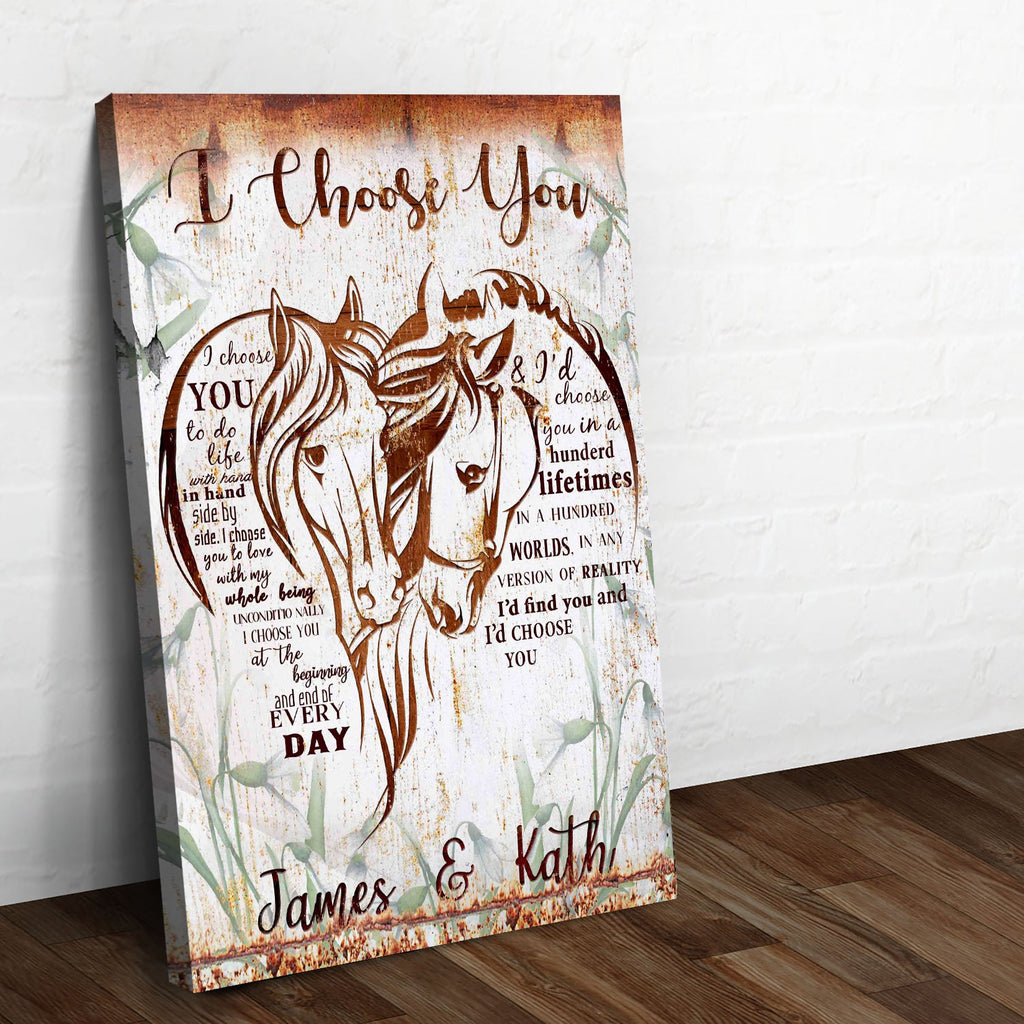 I Choose You Couple Horse Sign