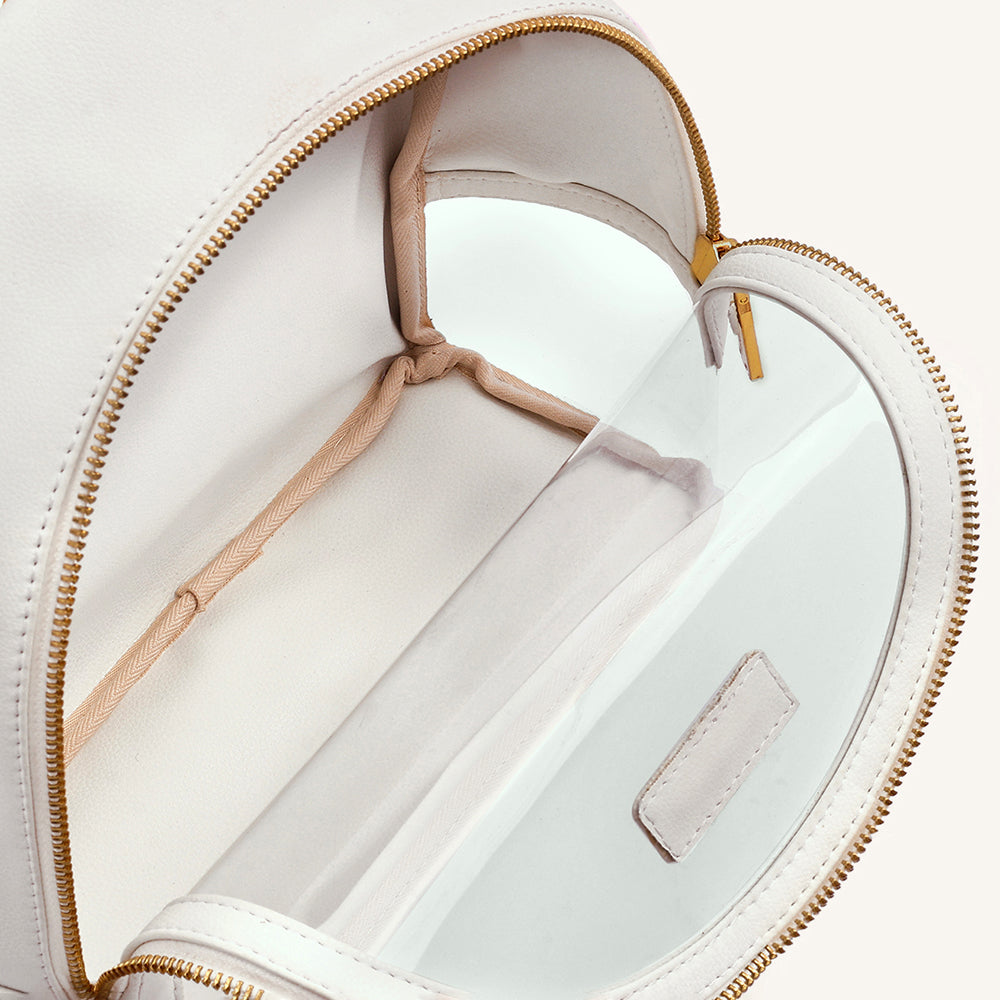 Mira & Moss Francine Clear Backpack - Ivory