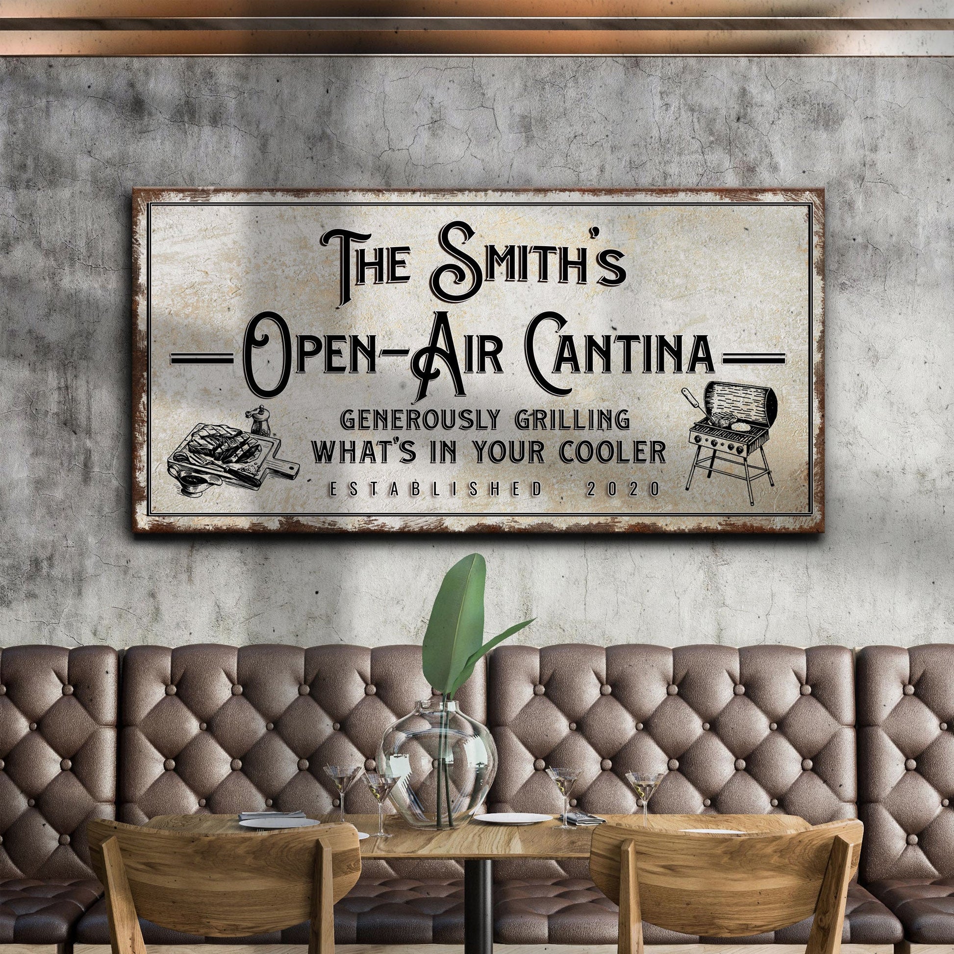 Family Open Air Cantina Sign