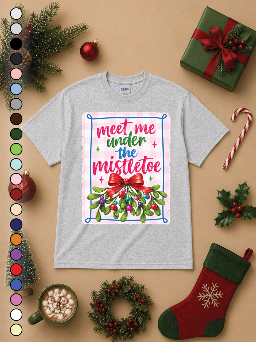 Meet Me Under The Mistletoe Graphic T-Shirt