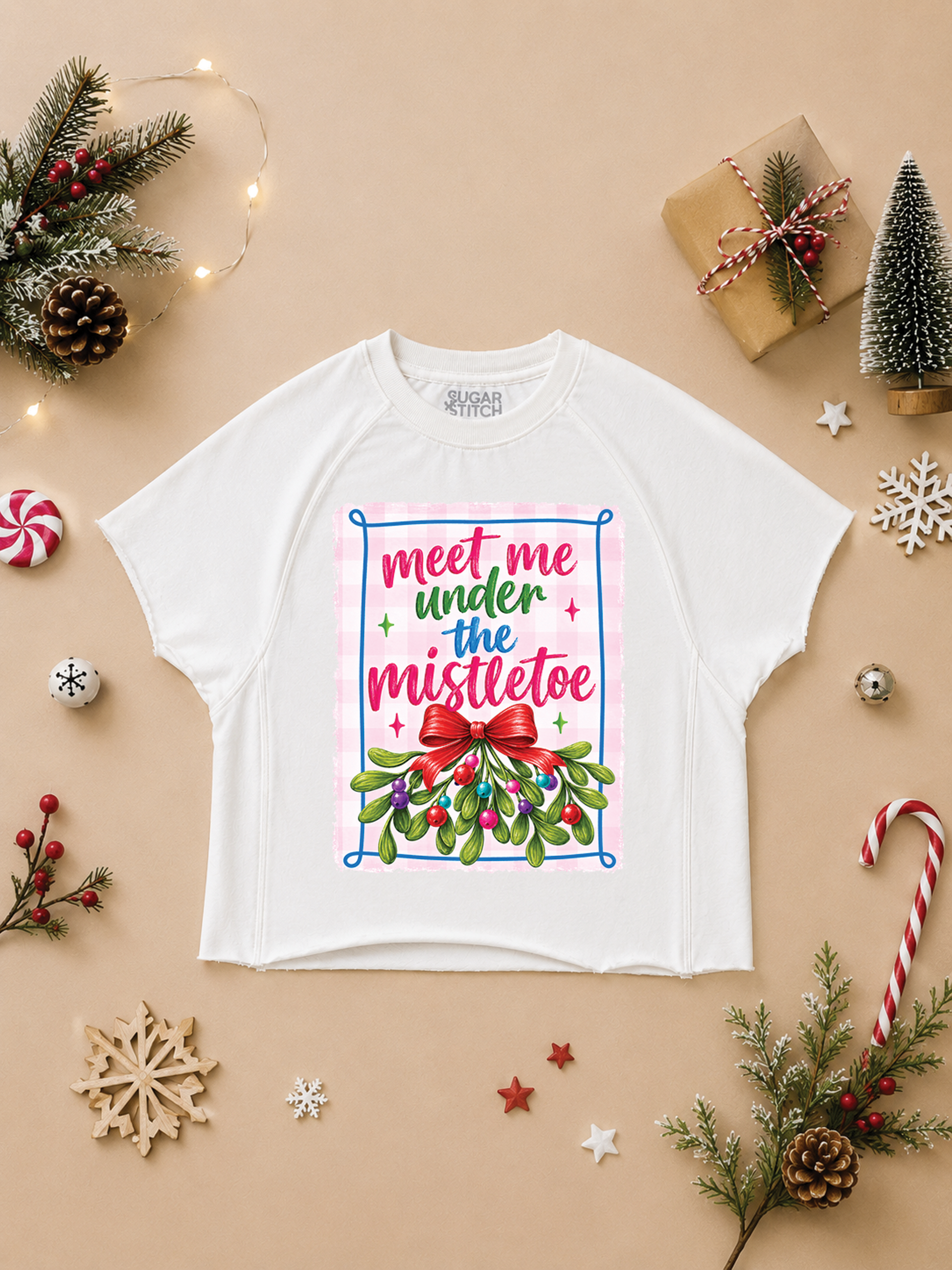 Meet Me Under The Mistletoe Graphic Edgy Shirt