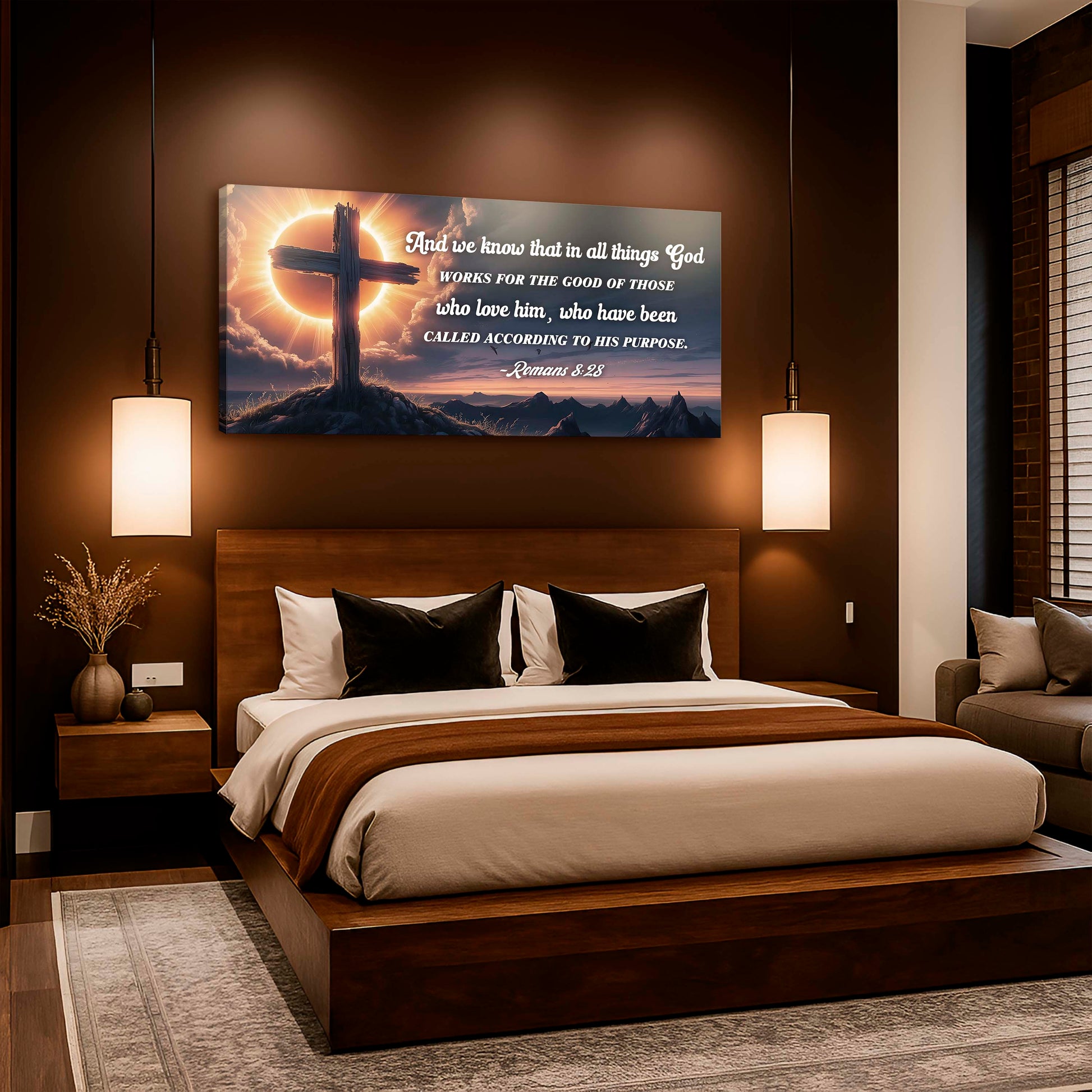 Romans 8:28 - God Works For The Good Faith Sign