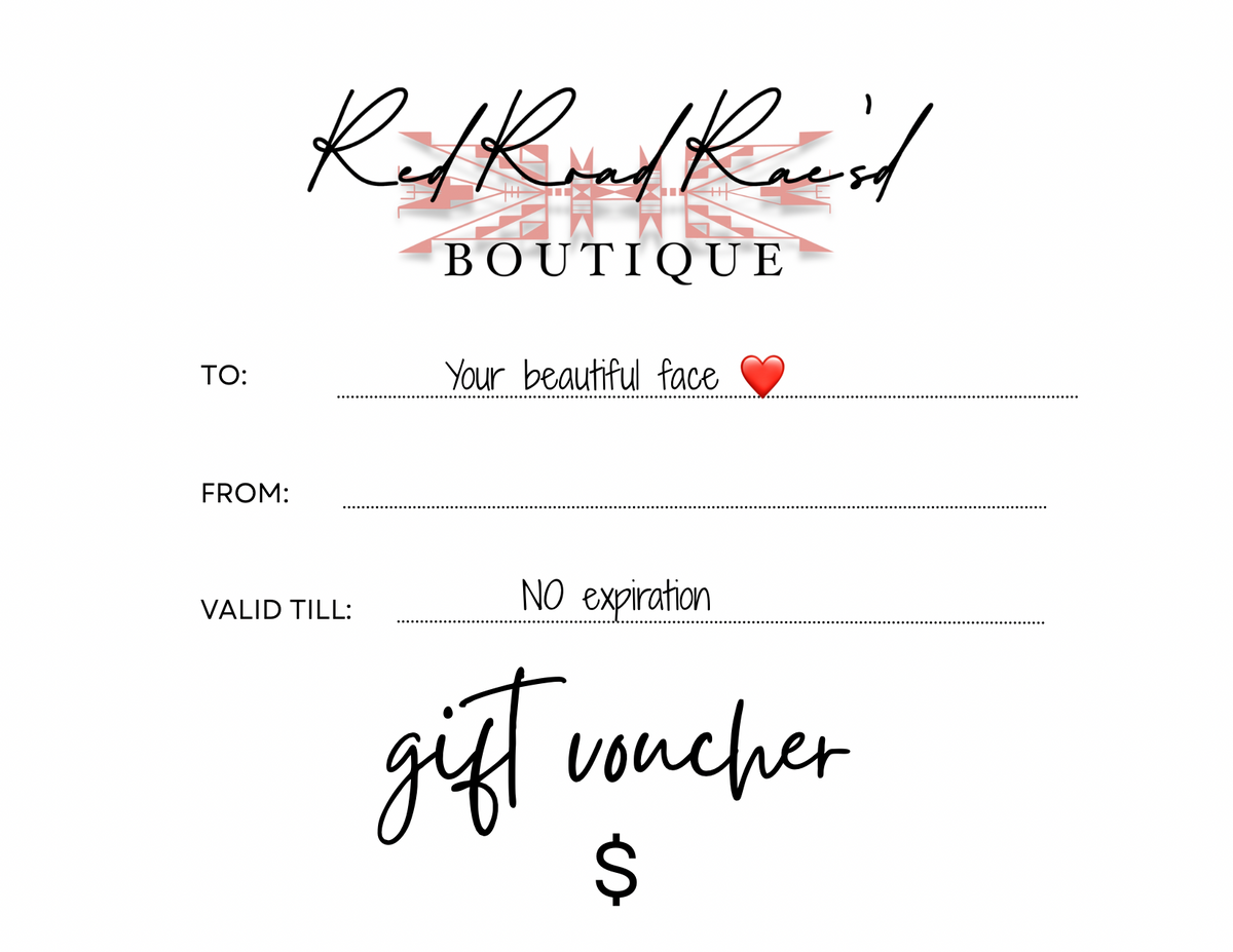 Red Virtual Card Virtual Gift Card – Red Road Rae'sd Boutique
