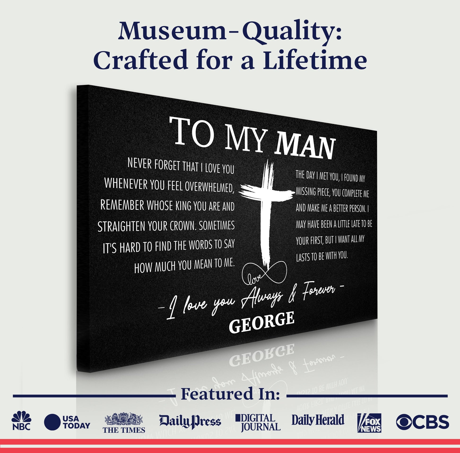 To My Man Father's Day Gift Sign
