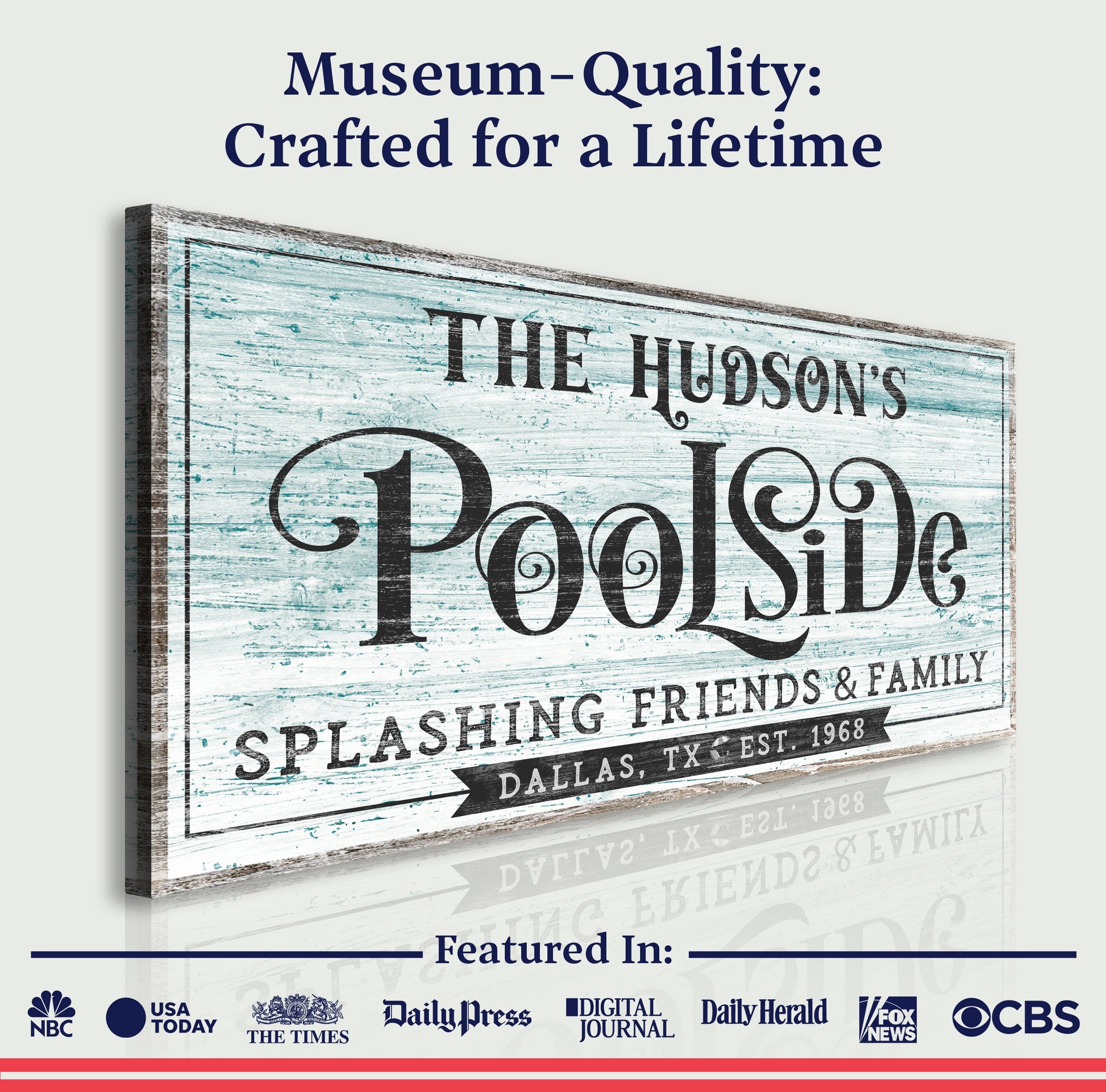 Personalized Poolside Sign