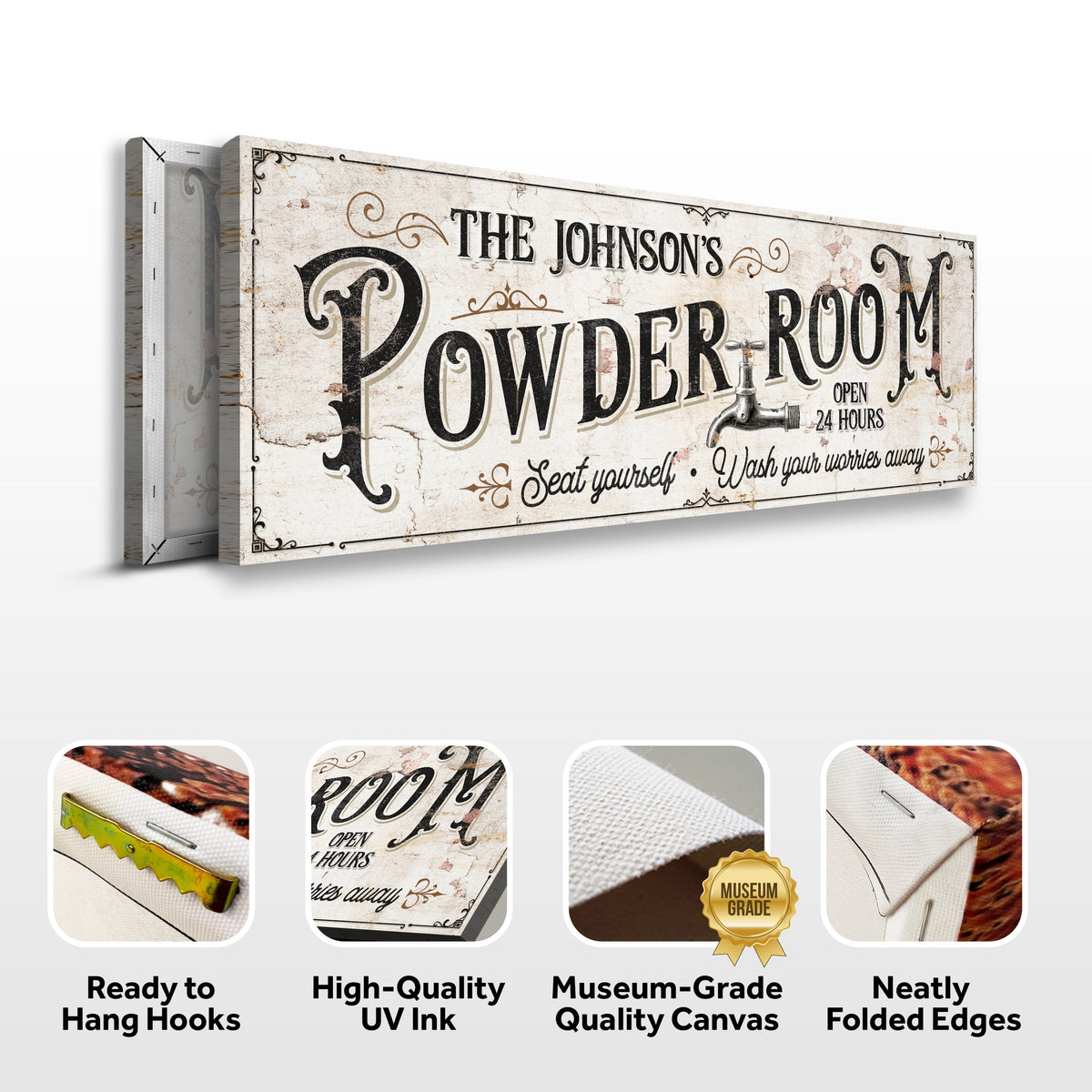 Personalized Powder Room Sign