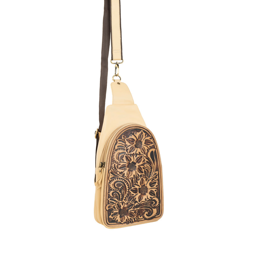 Glorietta Sling Bag In Light Camel