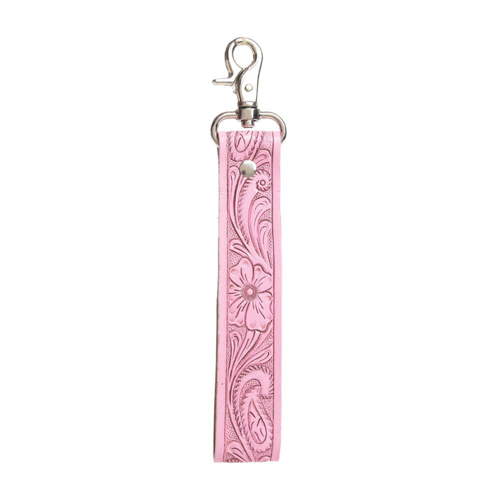 Myra Blooming Meadow Key Fob in pink with floral detail