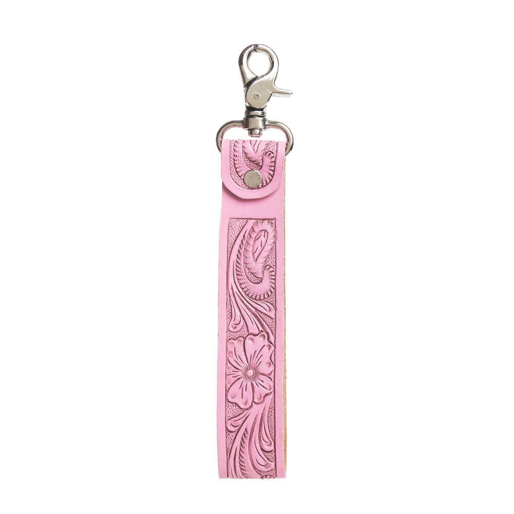 Myra Blooming Meadow Key Fob in pink with floral detail