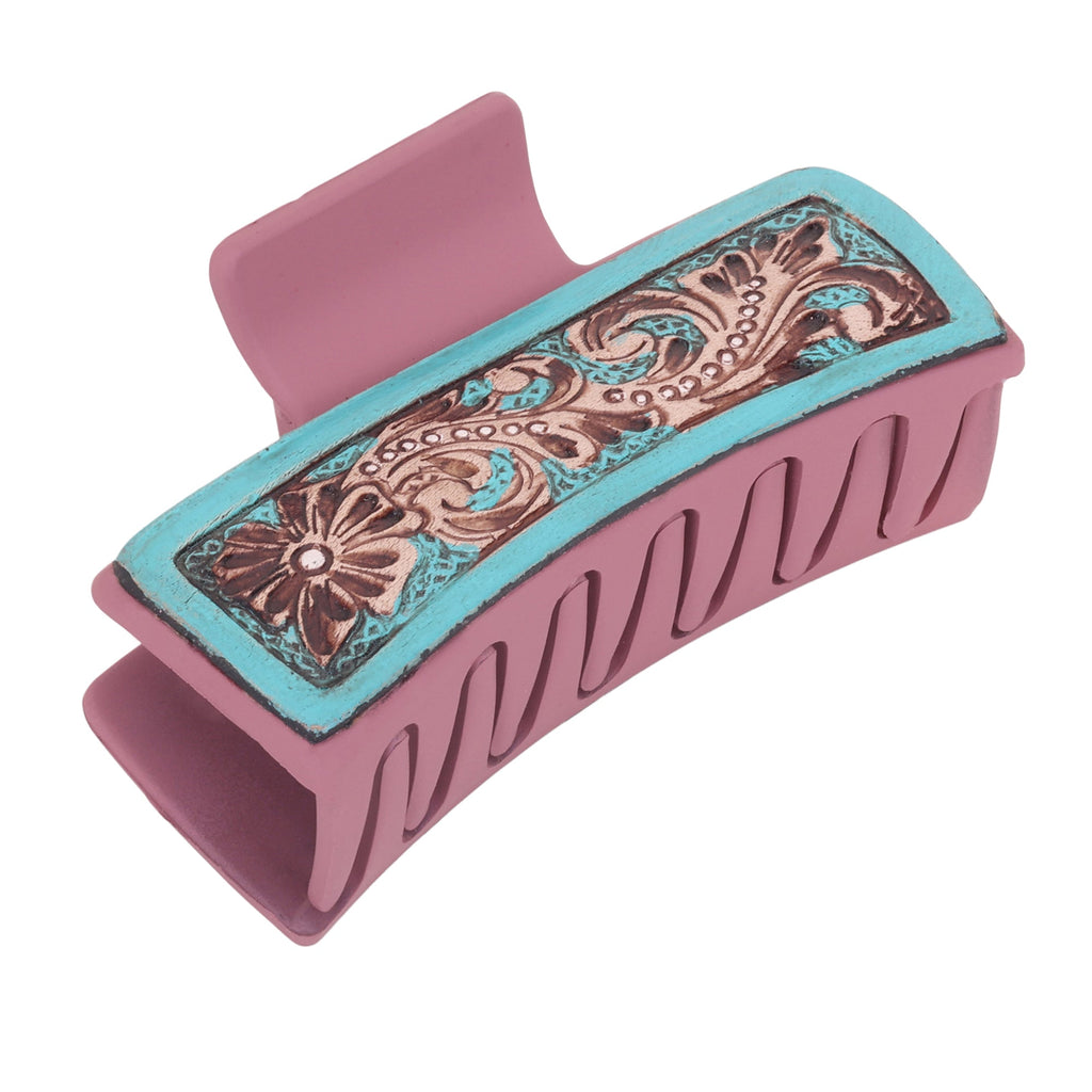 High Vista Hair Comb Clip In Peach and Brown