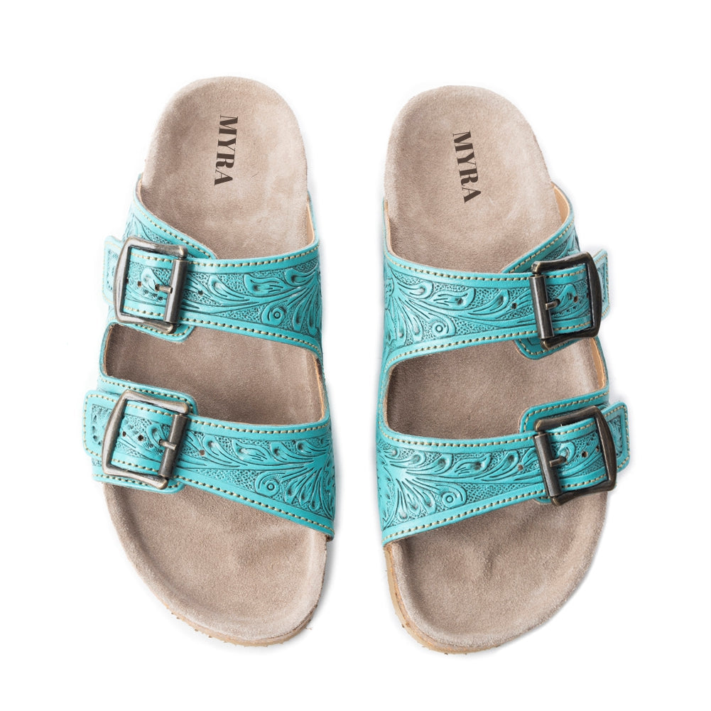 Wildlfower Wanderer Sandals In Turquoise