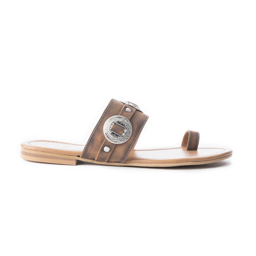 Sagebrush Concho Sandals In Brown
