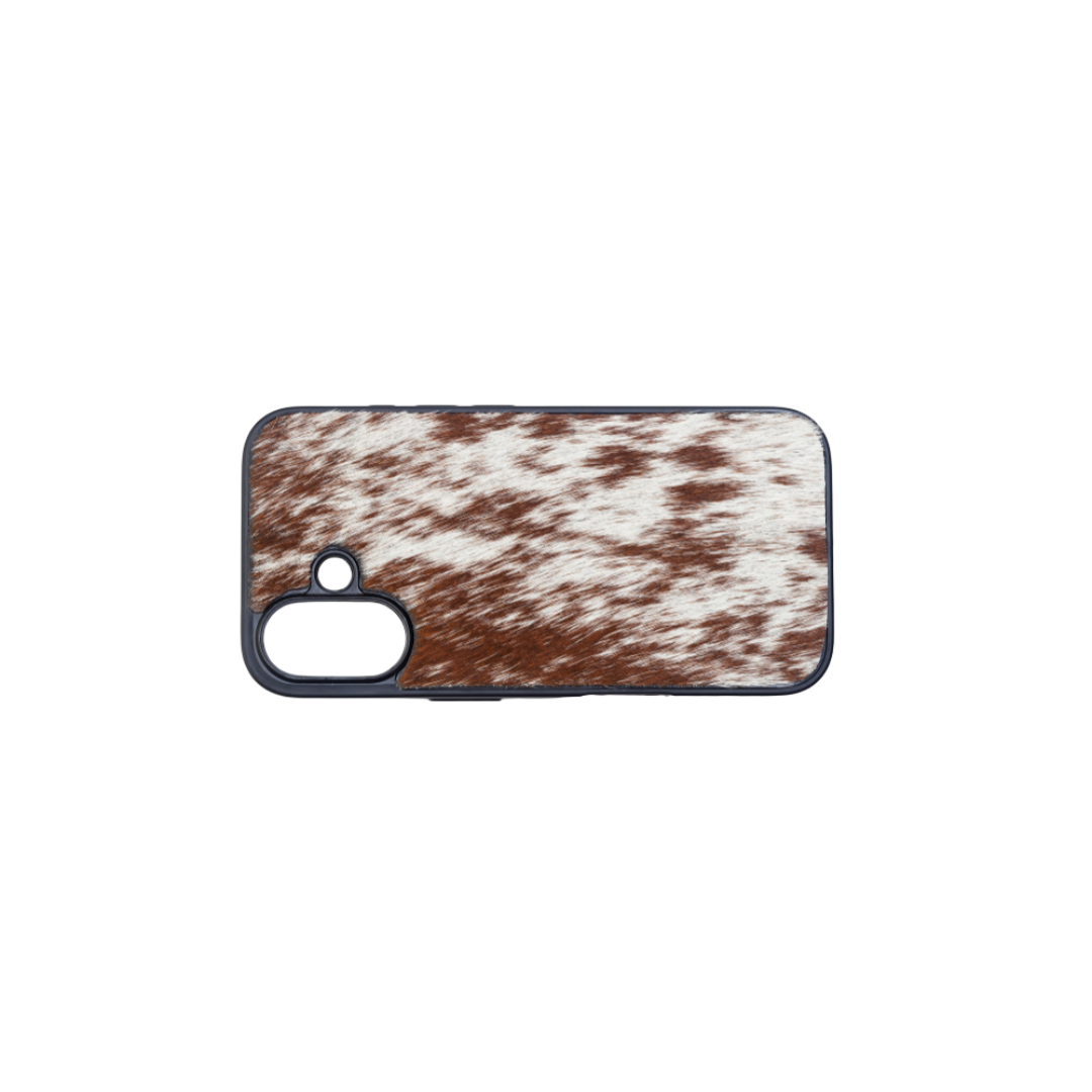 Myra Hawk Ridge Phone Case for iPhone 16 with handtooled leather for everyday use