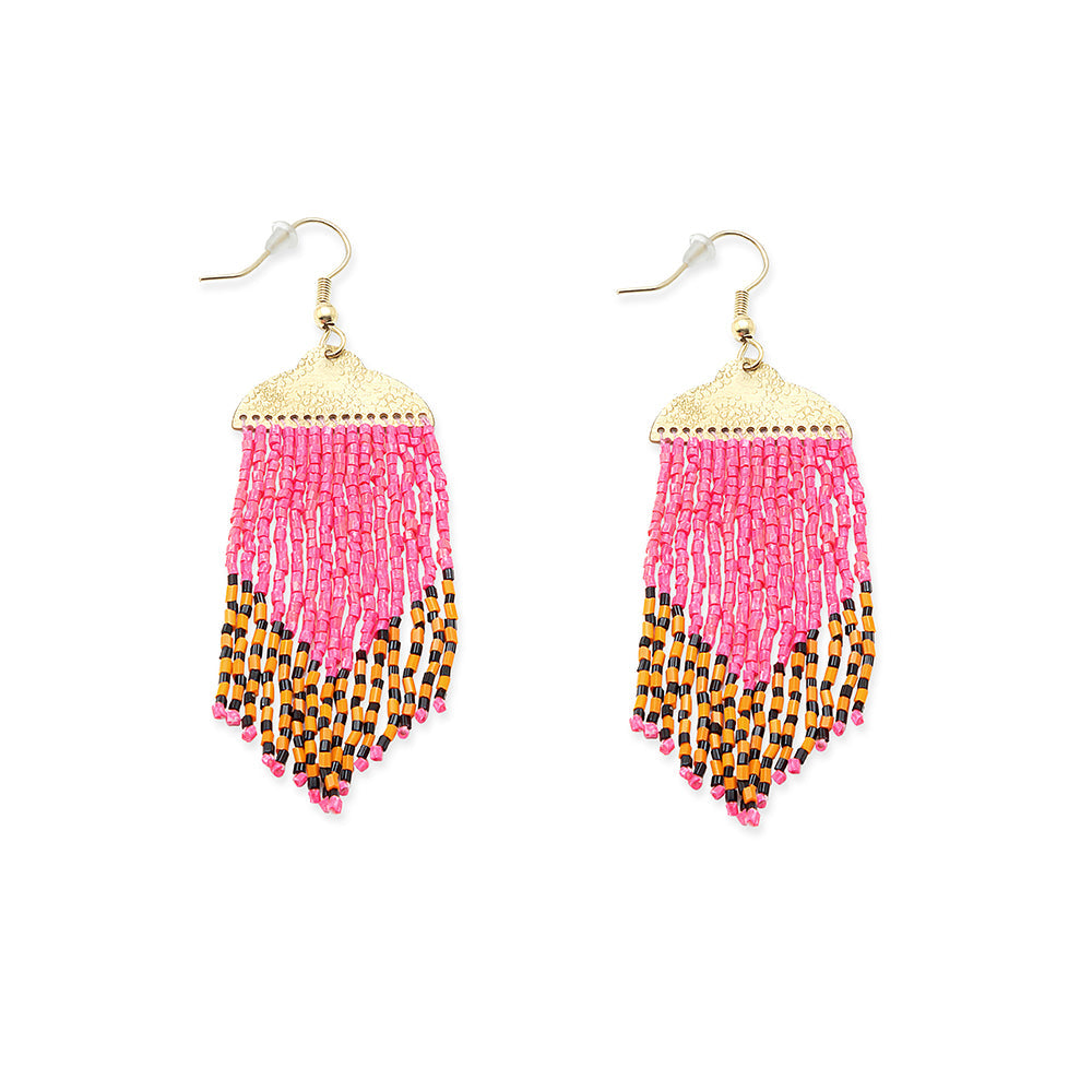 Desert Cascade Beaded Earrings