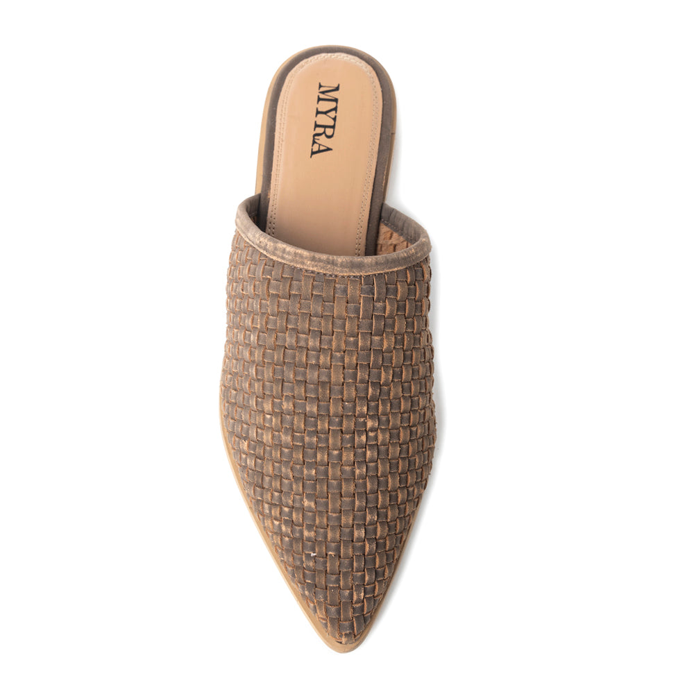 Spurloom Braided Sandals in Espresso Brown