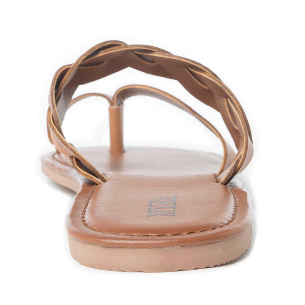 Longhorn Western Leather Sandals in Mocha Brown