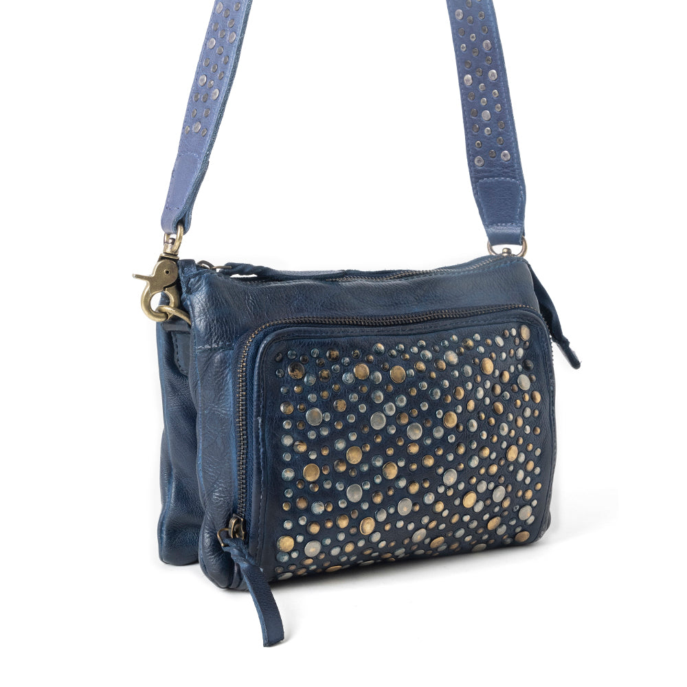 Mossveil Leather Bag in Blue