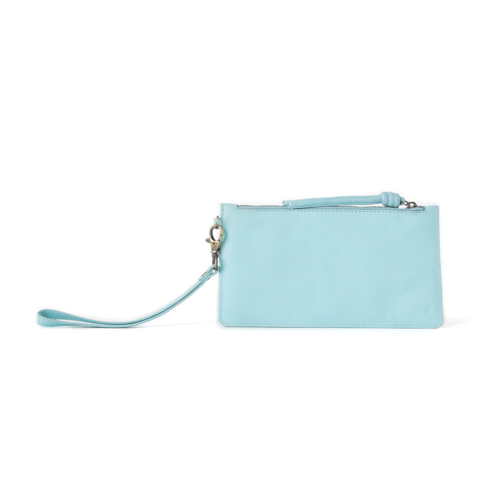 Azure Mesa Leather Wallet in Rodeo Blue