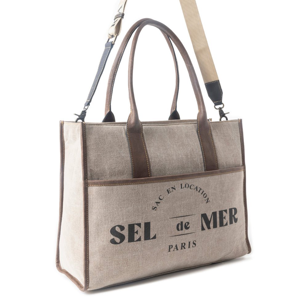 Sel de Mer Tote Bag in Old Mill White