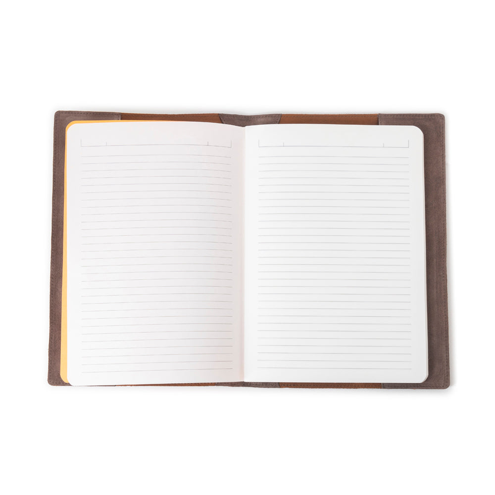 Texas Blaze Embroidered Leather Diary in Brown