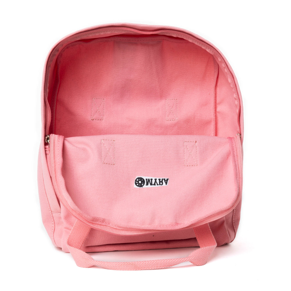 Pioneer Trek Canvas Backpack Bag in Pink